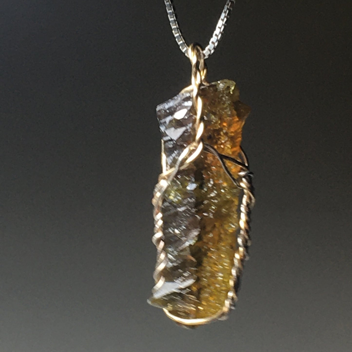 Big Zincite and Silver Pendant