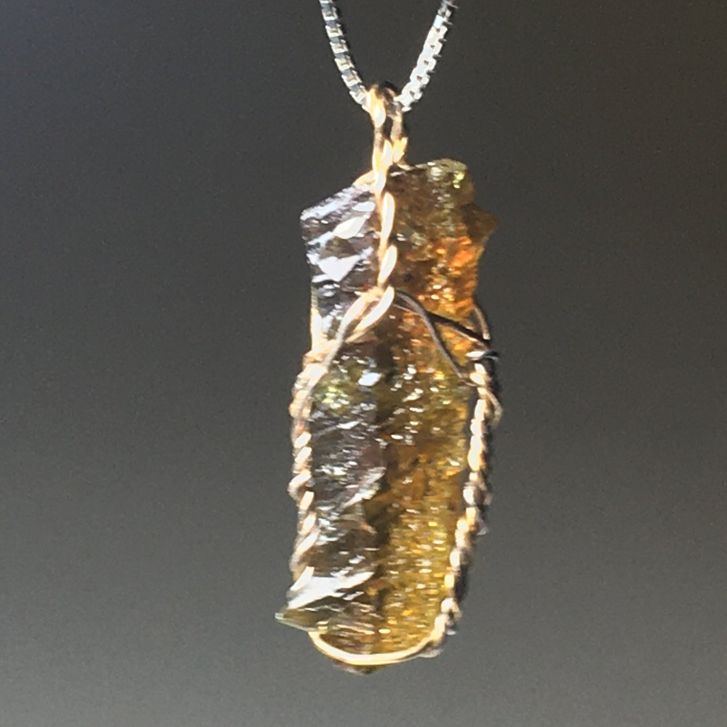 Big Zincite and Silver Pendant