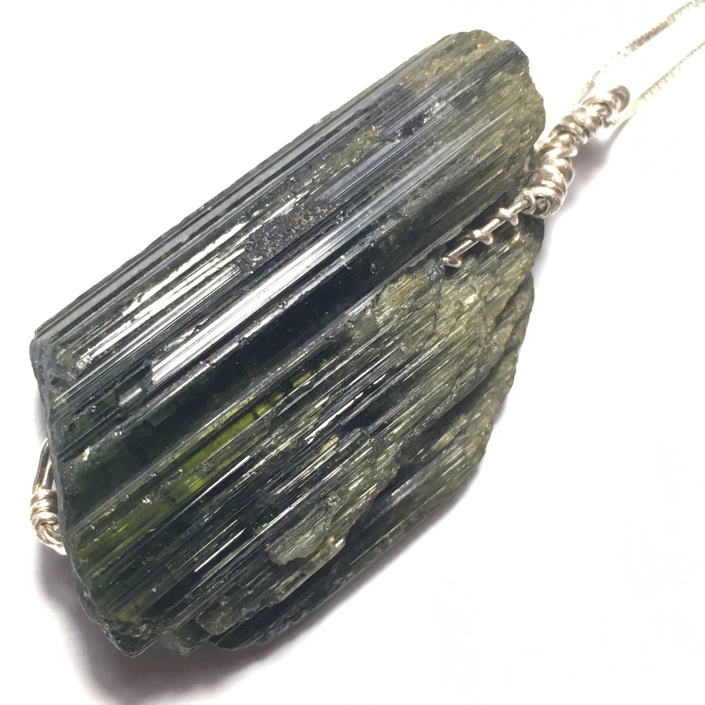BIG Green Tourmaline Pendant