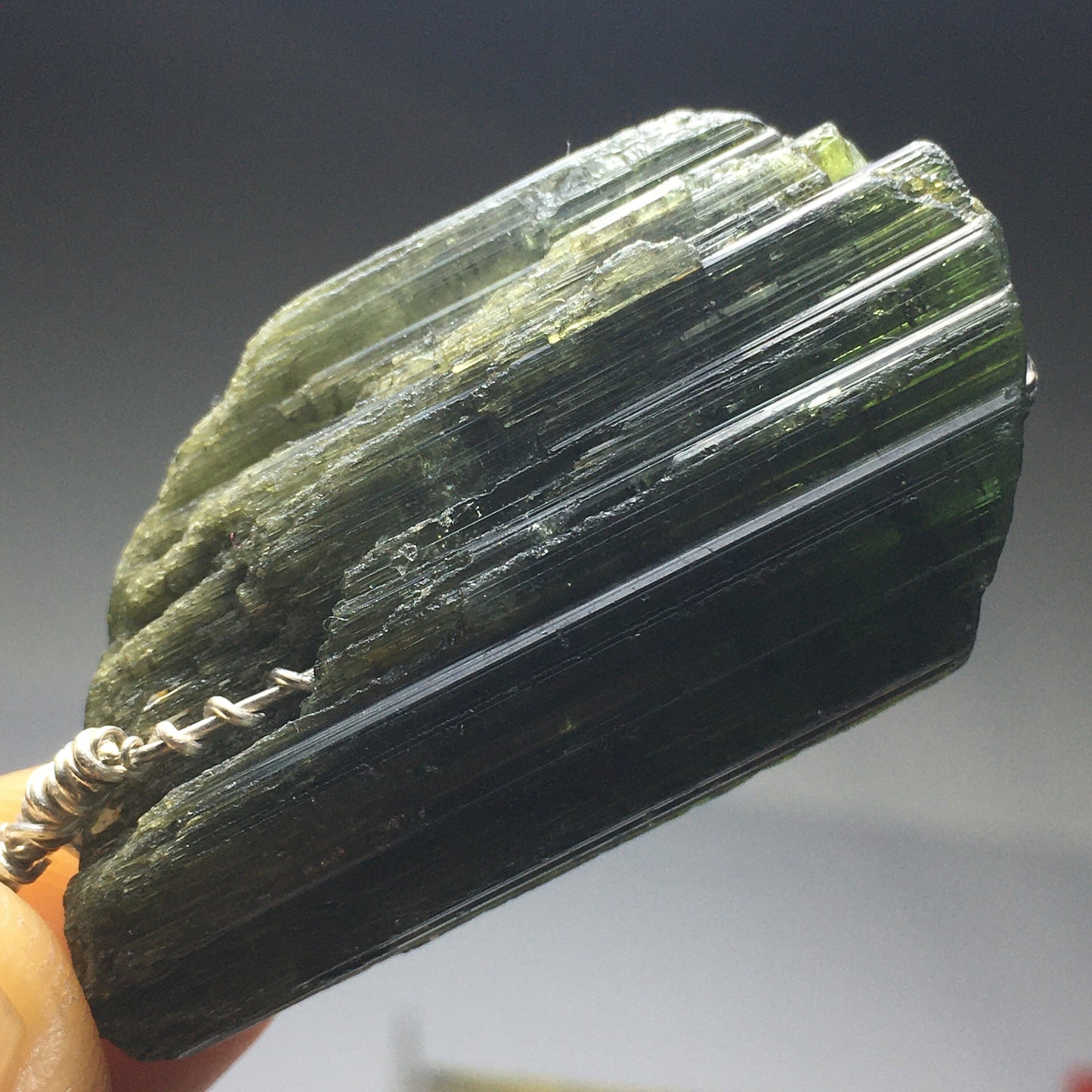 BIG Green Tourmaline Pendant