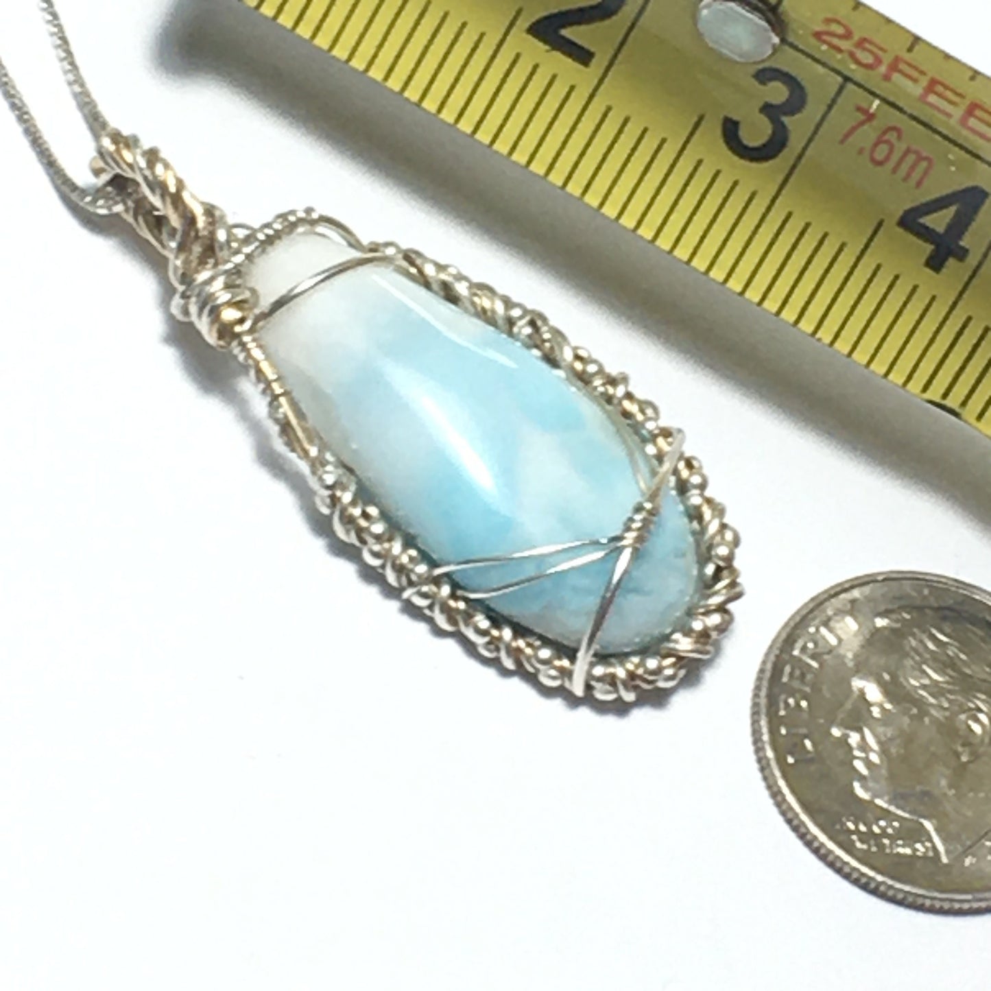 Larimar Crystal Pendant