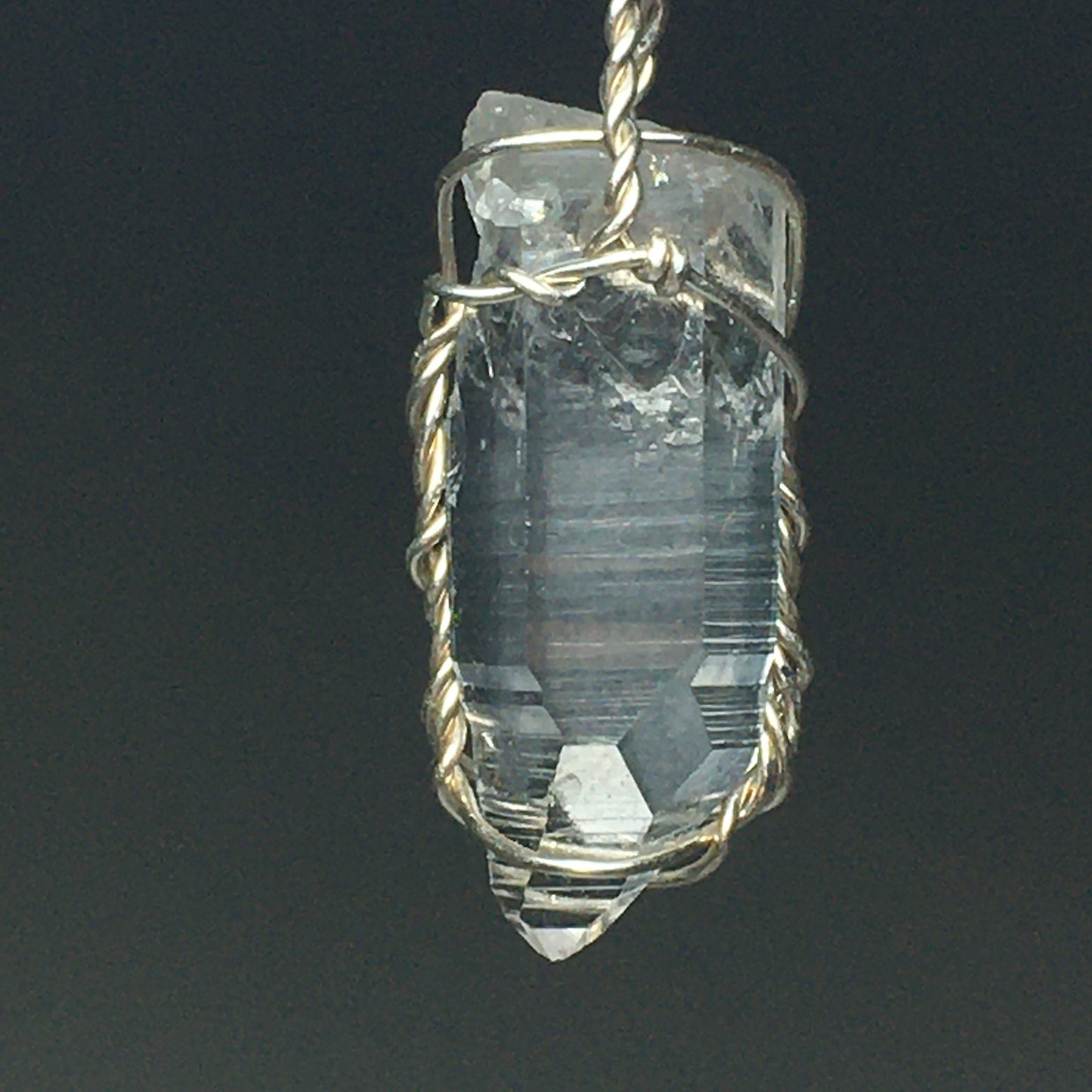 Arkansas Quartz and Silver Pendant