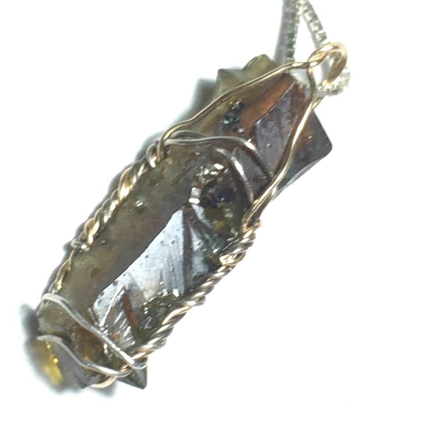 Big Zincite and Silver Pendant