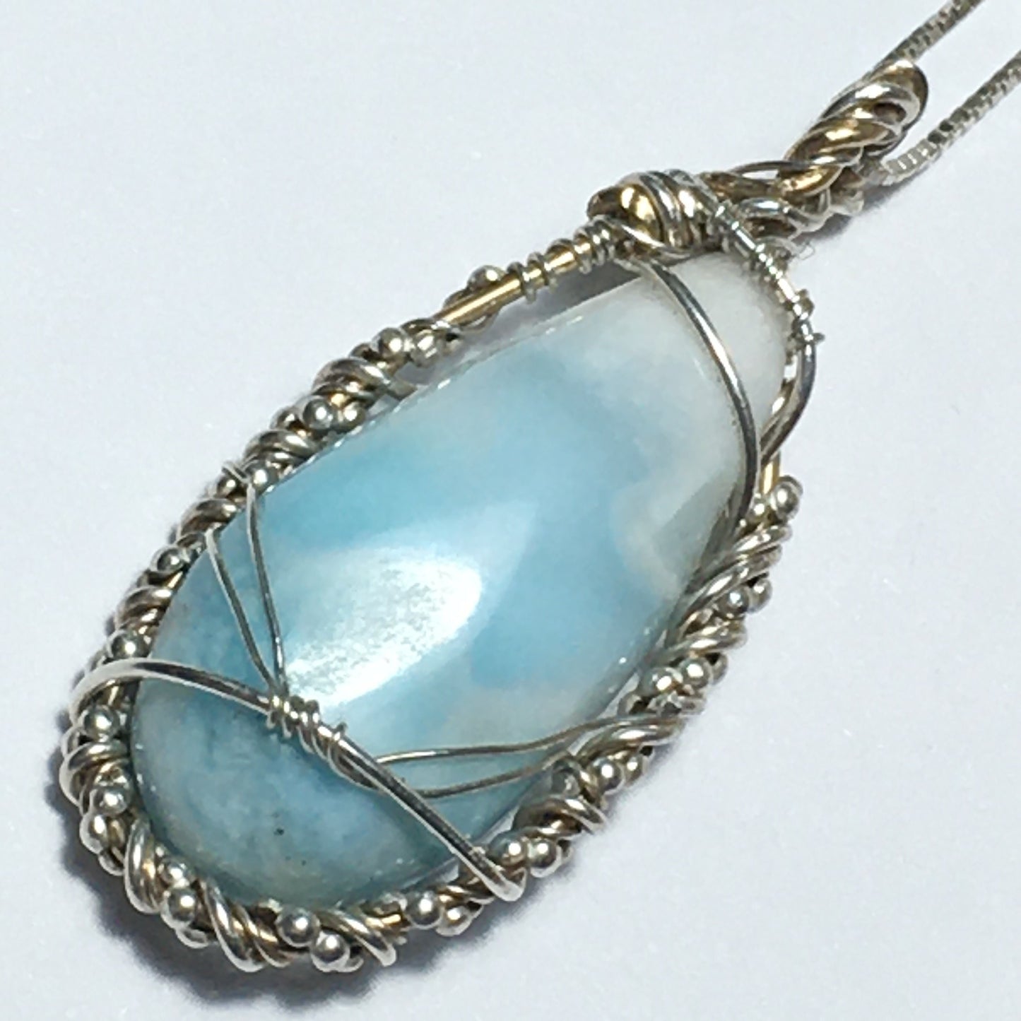 Larimar Crystal Pendant