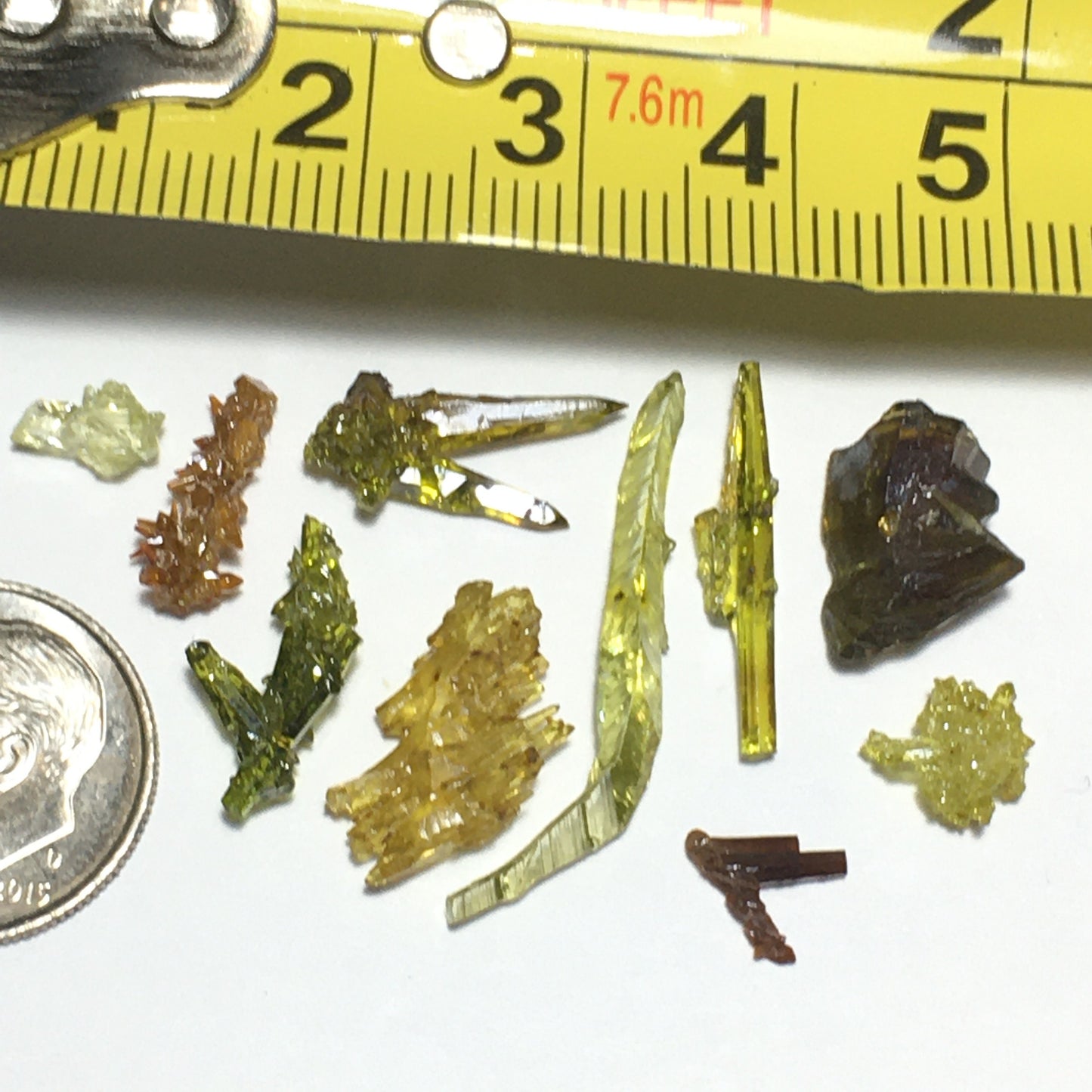5.8 Gram Lot of Zincite Crystal Clusters (10 Crystals)