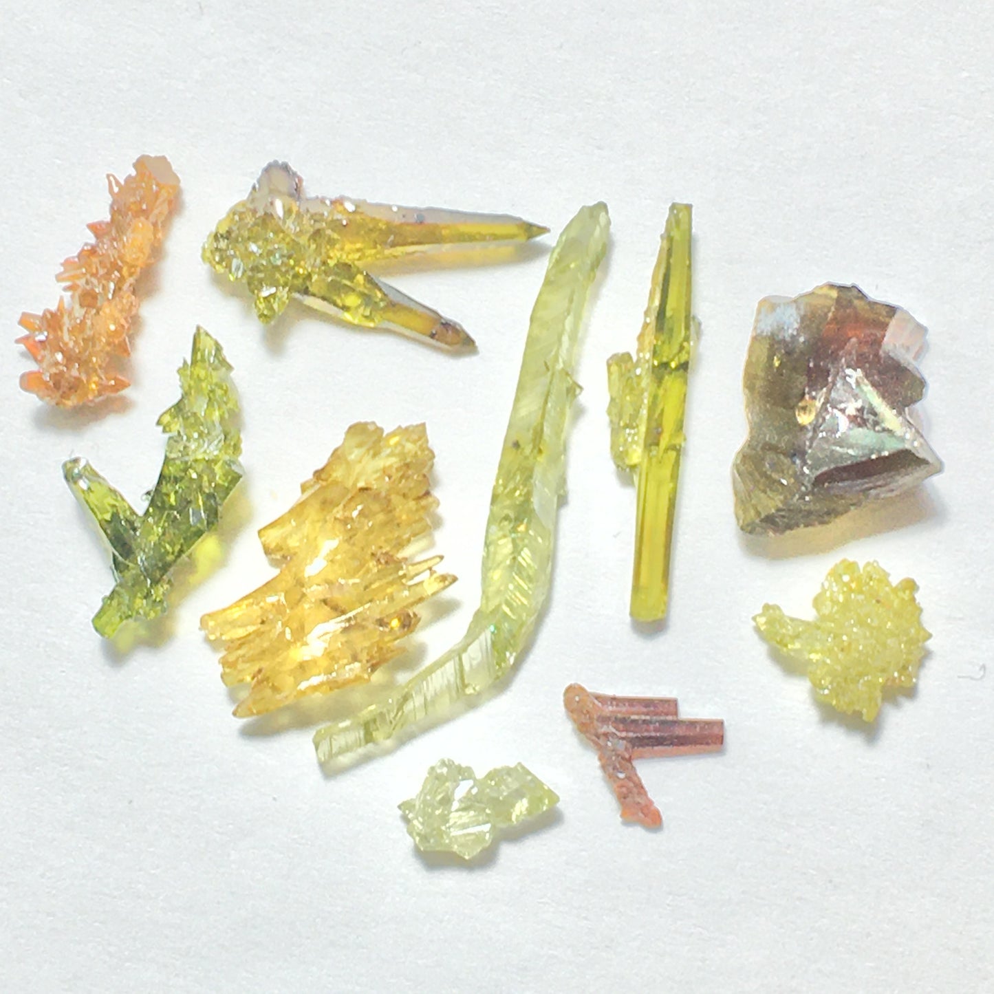 5.8 Gram Lot of Zincite Crystal Clusters (10 Crystals)