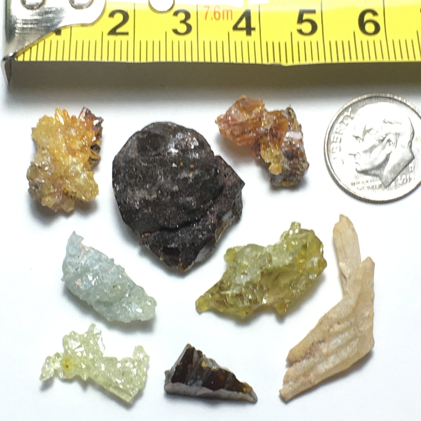 35 Gram Lot of Zincite Crystal Clusters (8 Crystals)