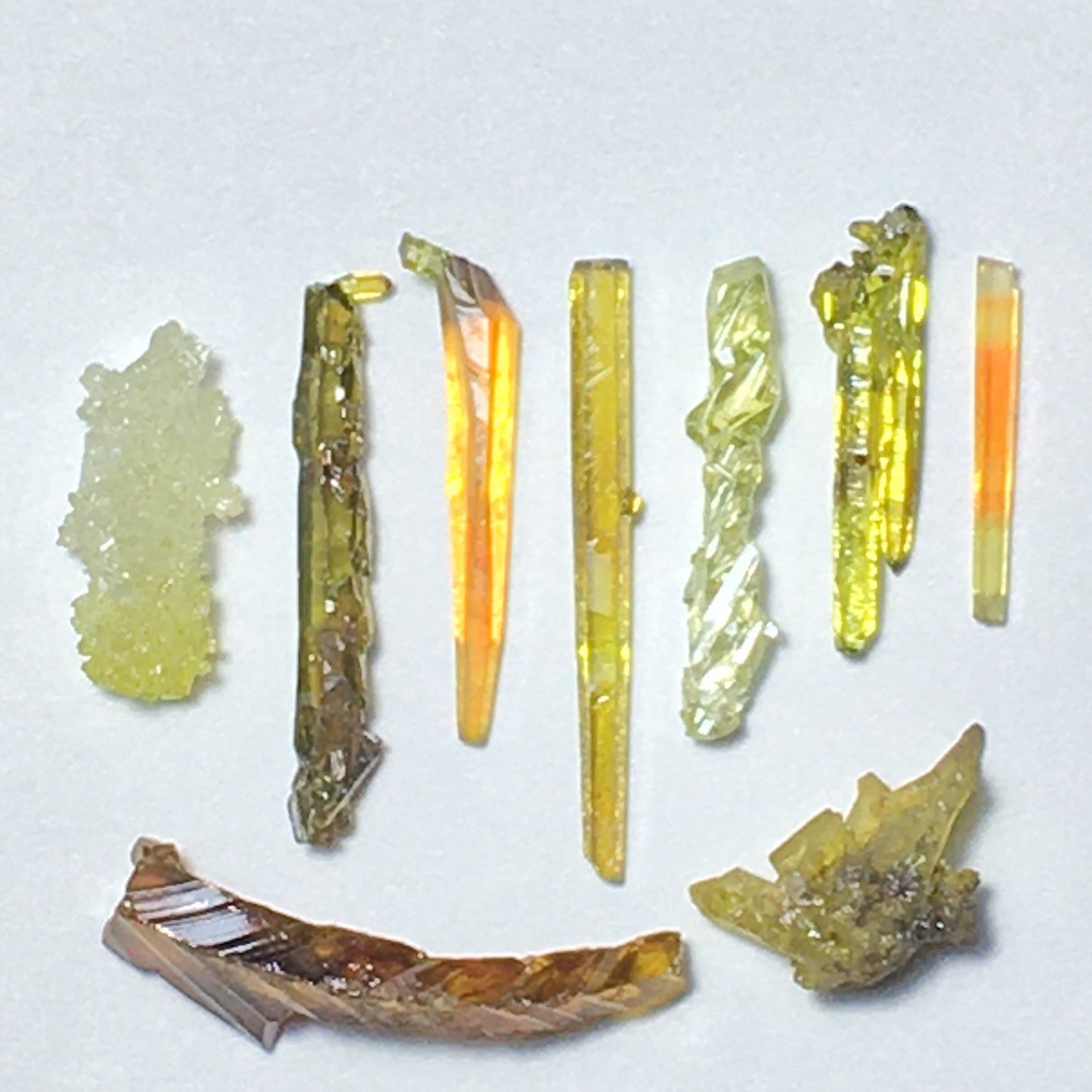 5 Gram Lot of Zincite Crystal Clusters (9 Crystals)