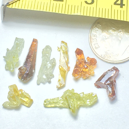 5 Gram Lot of Zincite Crystal Clusters (8 Crystals)