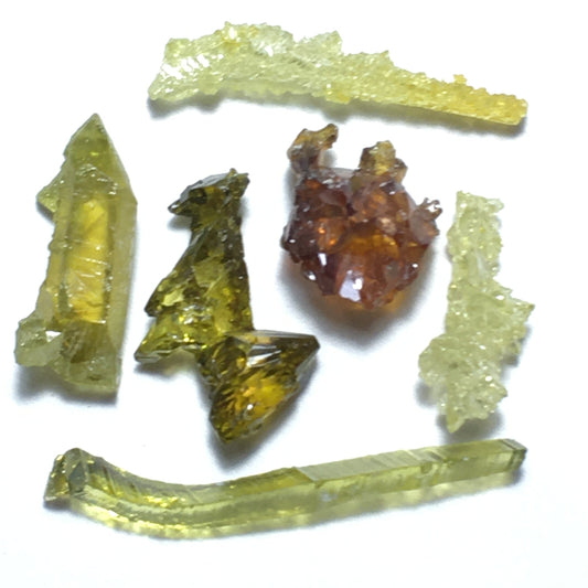 5 Gram Lot of Zincite Crystal Clusters (6 Crystals)