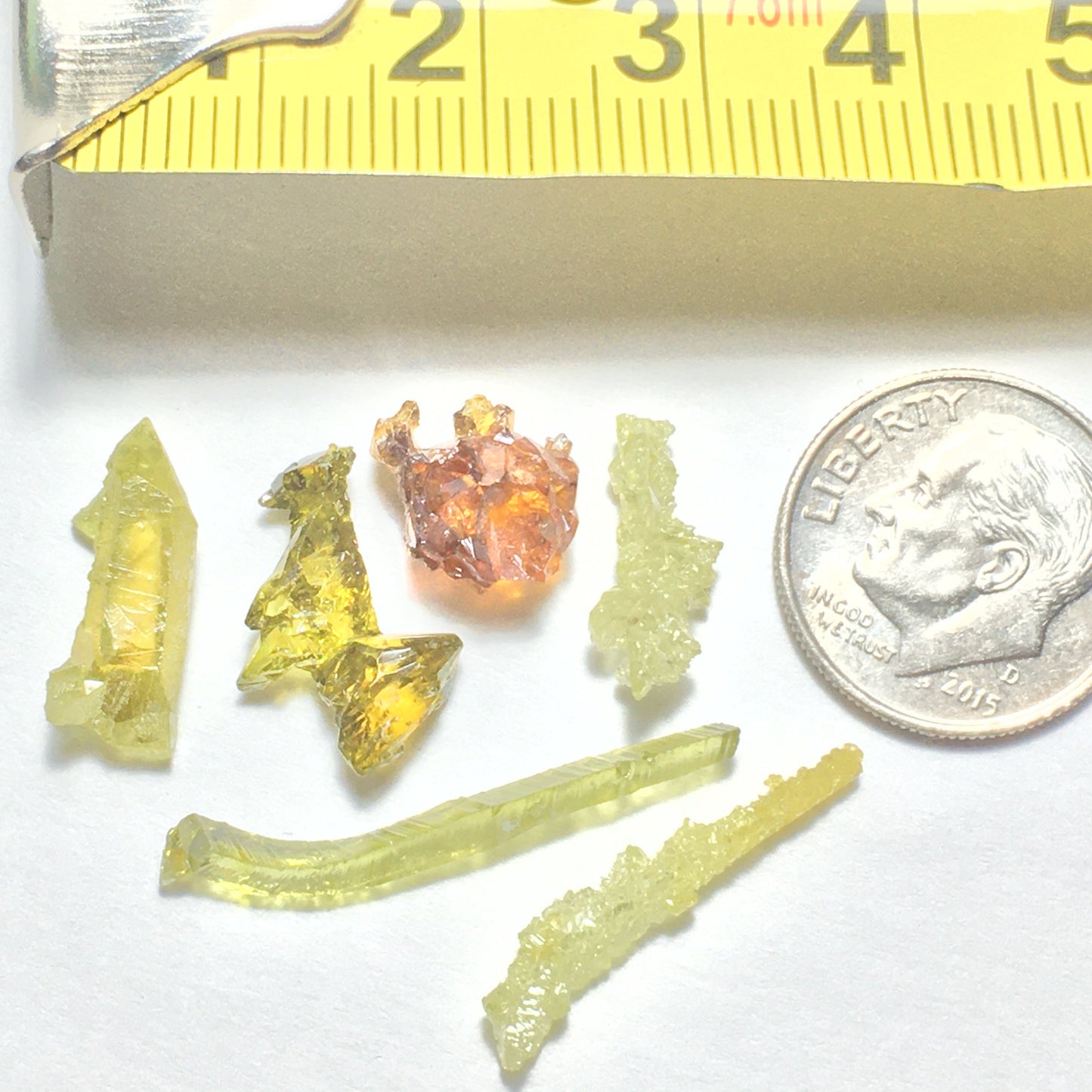 5 Gram Lot of Zincite Crystal Clusters (6 Crystals)
