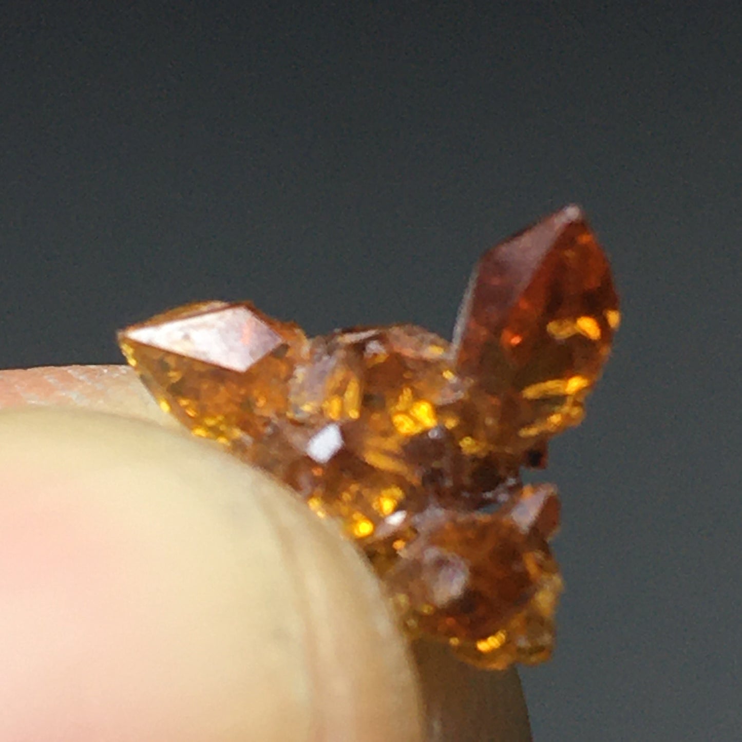 5 Gram Lot of Zincite Crystal Clusters (8 Crystals)