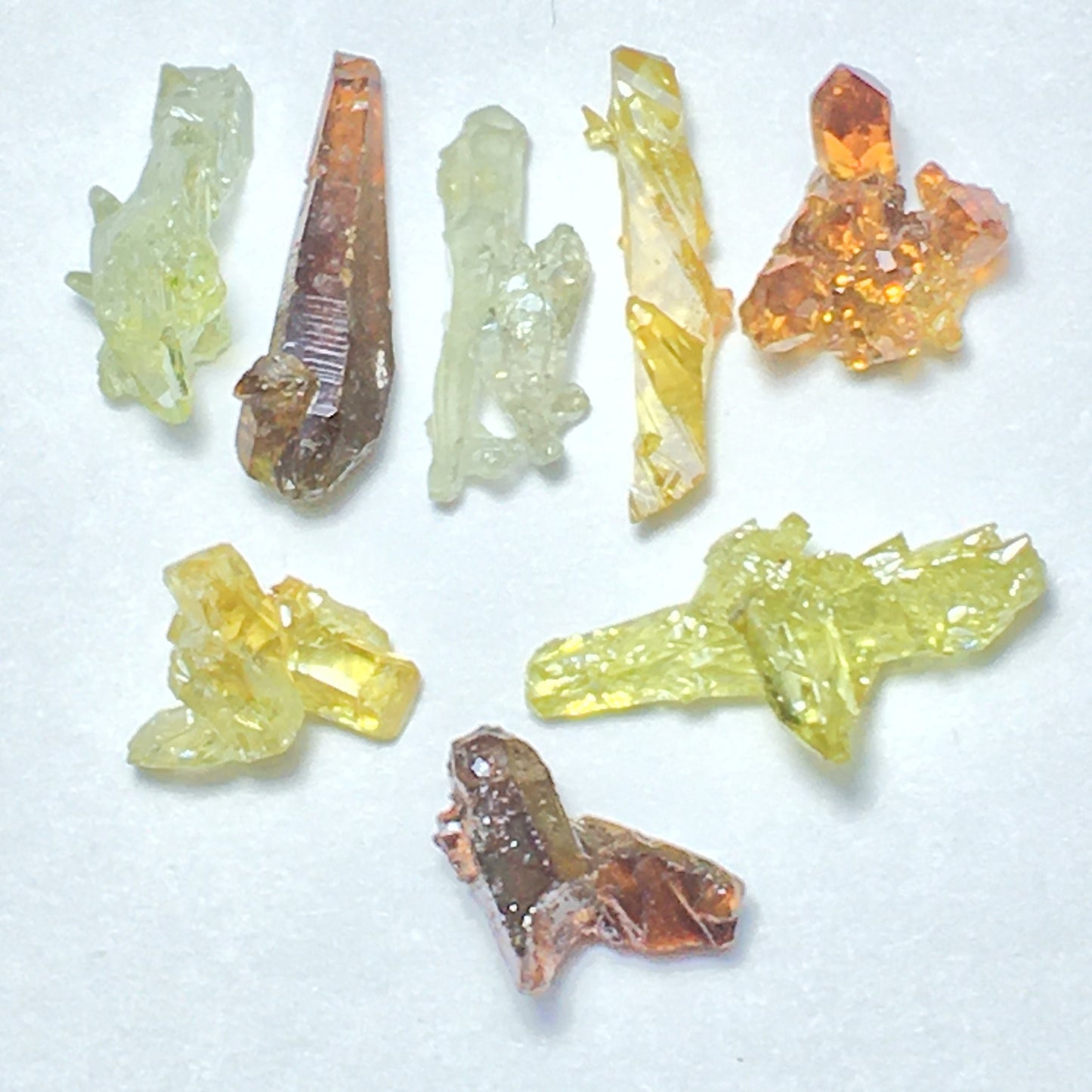 5 Gram Lot of Zincite Crystal Clusters (8 Crystals)