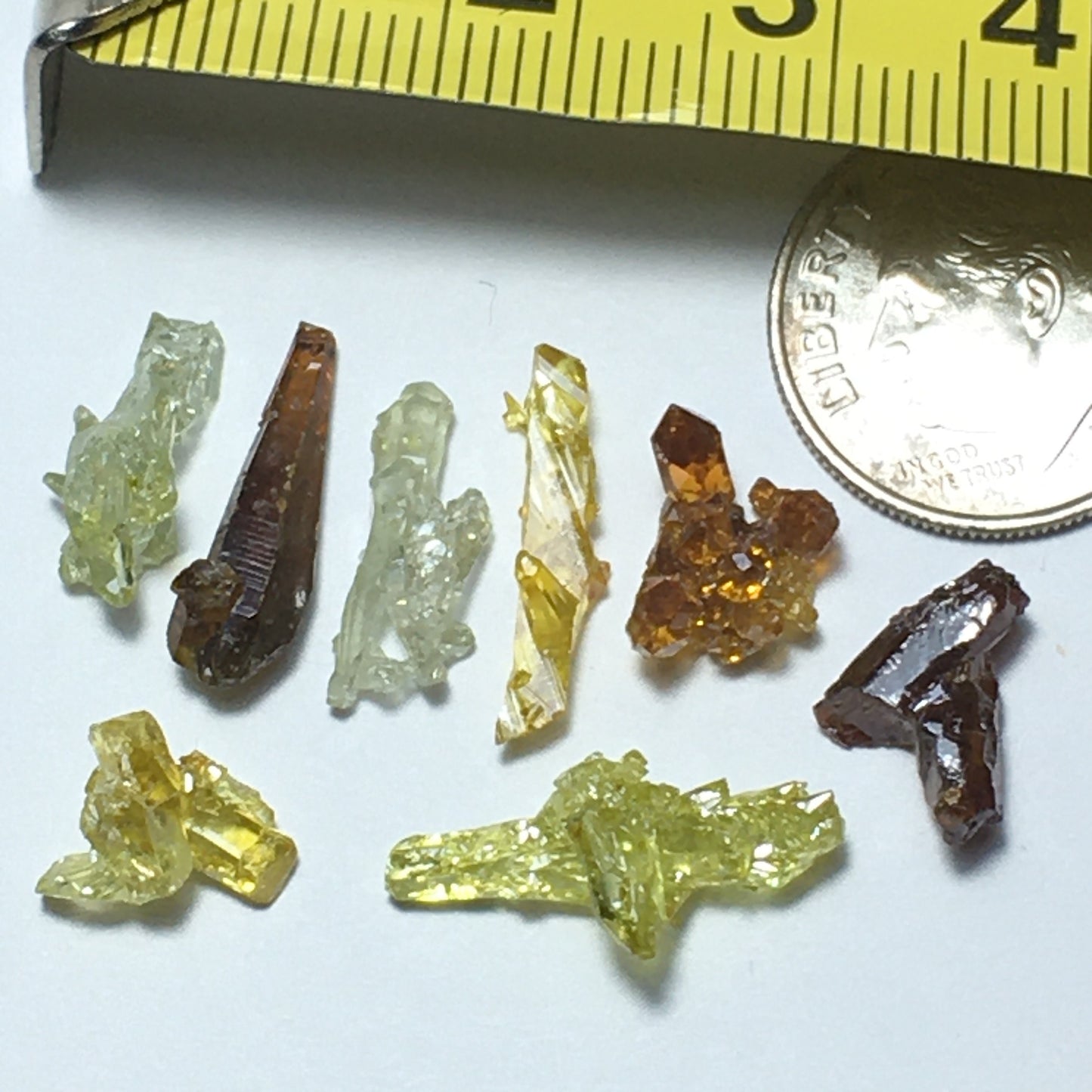 5 Gram Lot of Zincite Crystal Clusters (8 Crystals)
