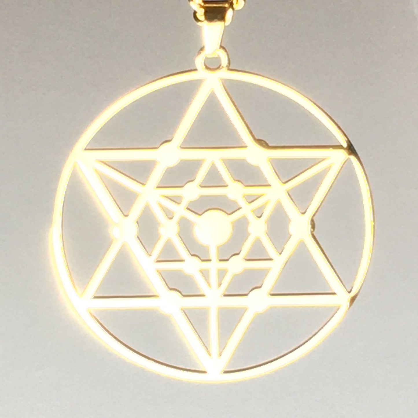 Gold-Plated Star Tetrahedron Pendant