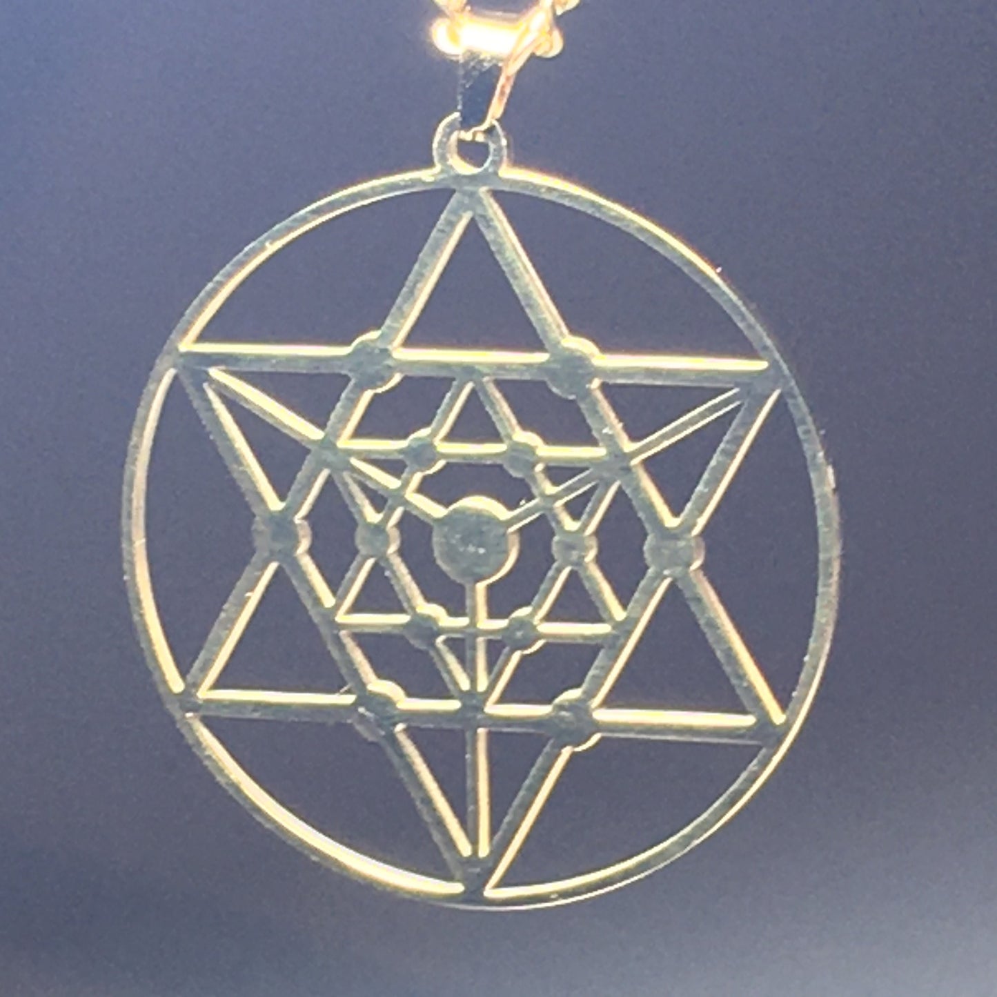Gold-Plated Star Tetrahedron Pendant
