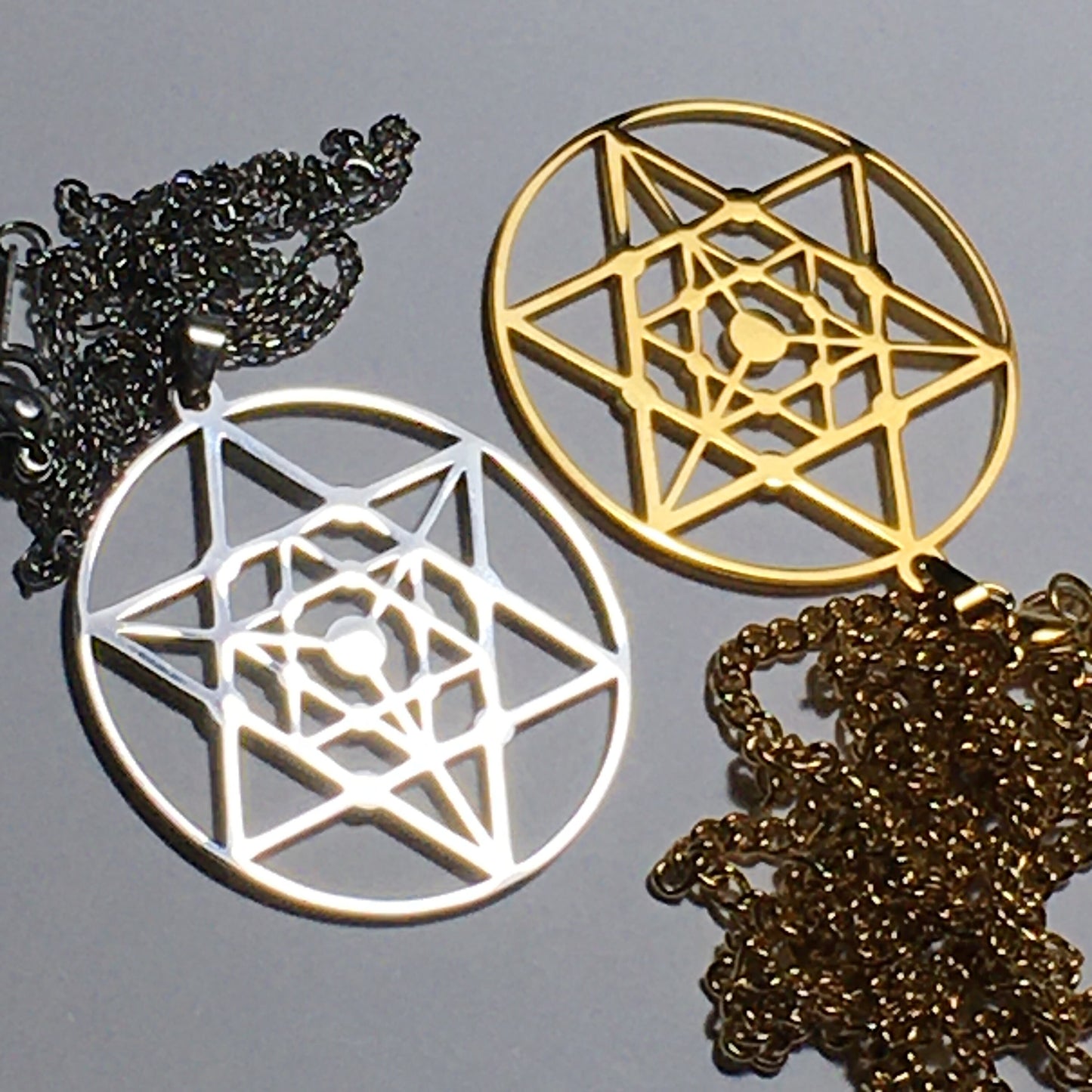 Gold-Plated Star Tetrahedron Pendant