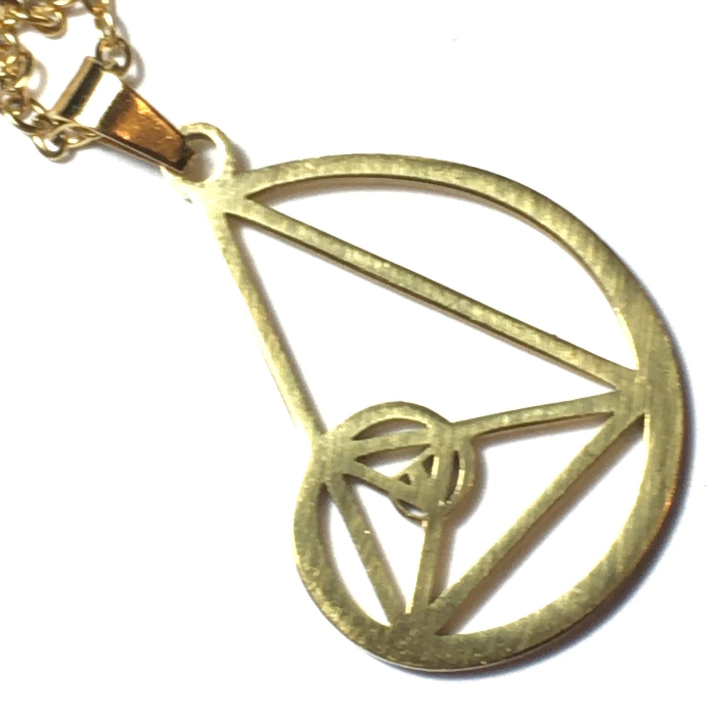 Golden Triangle - Phi Ratio - Fibonacci Spiral Pendant