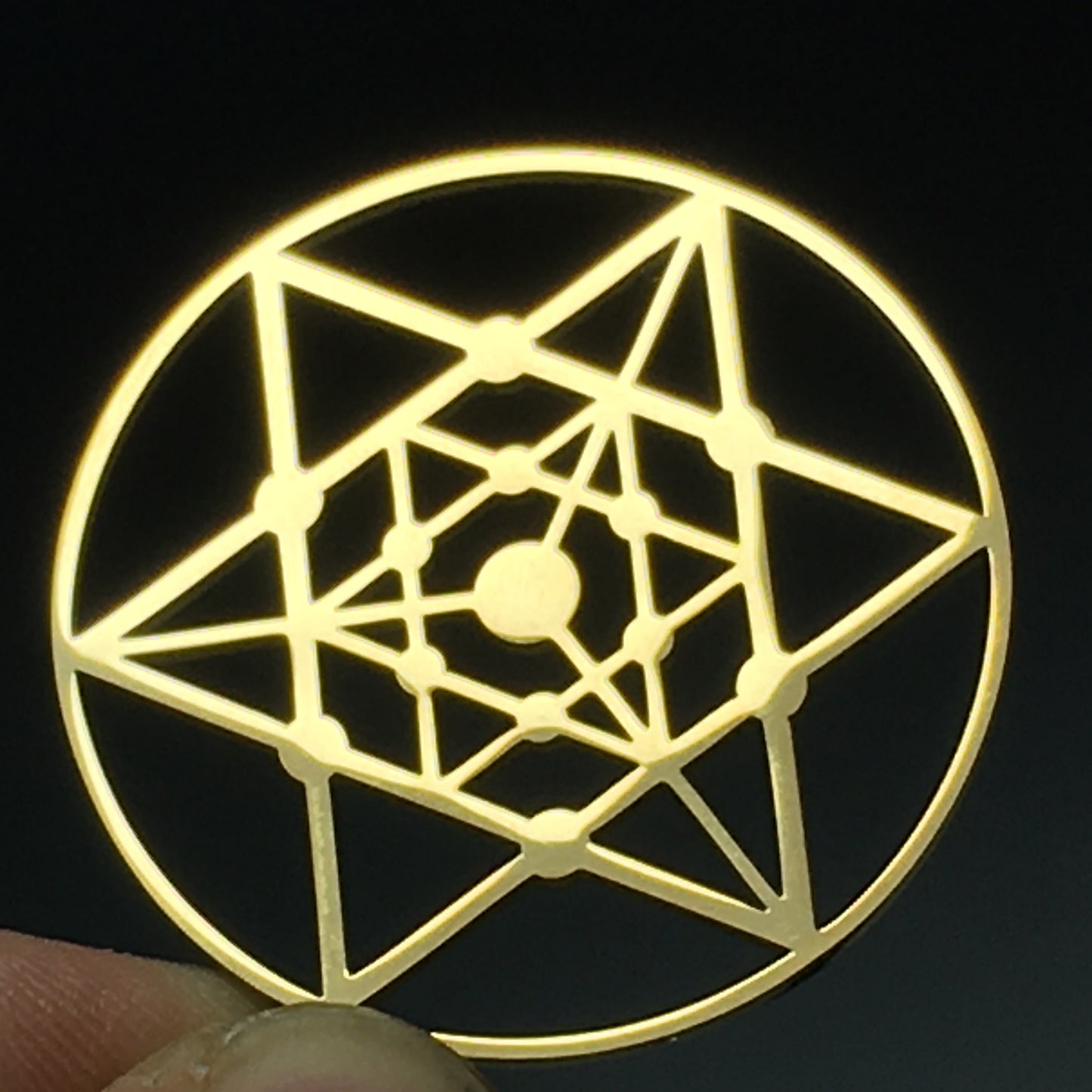 Gold-Plated Star Tetrahedron Pendant