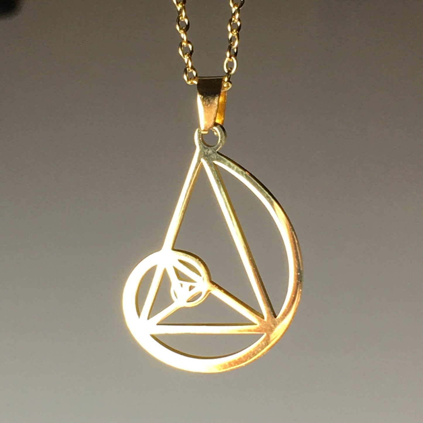 Golden Triangle - Phi Ratio - Fibonacci Spiral Pendant