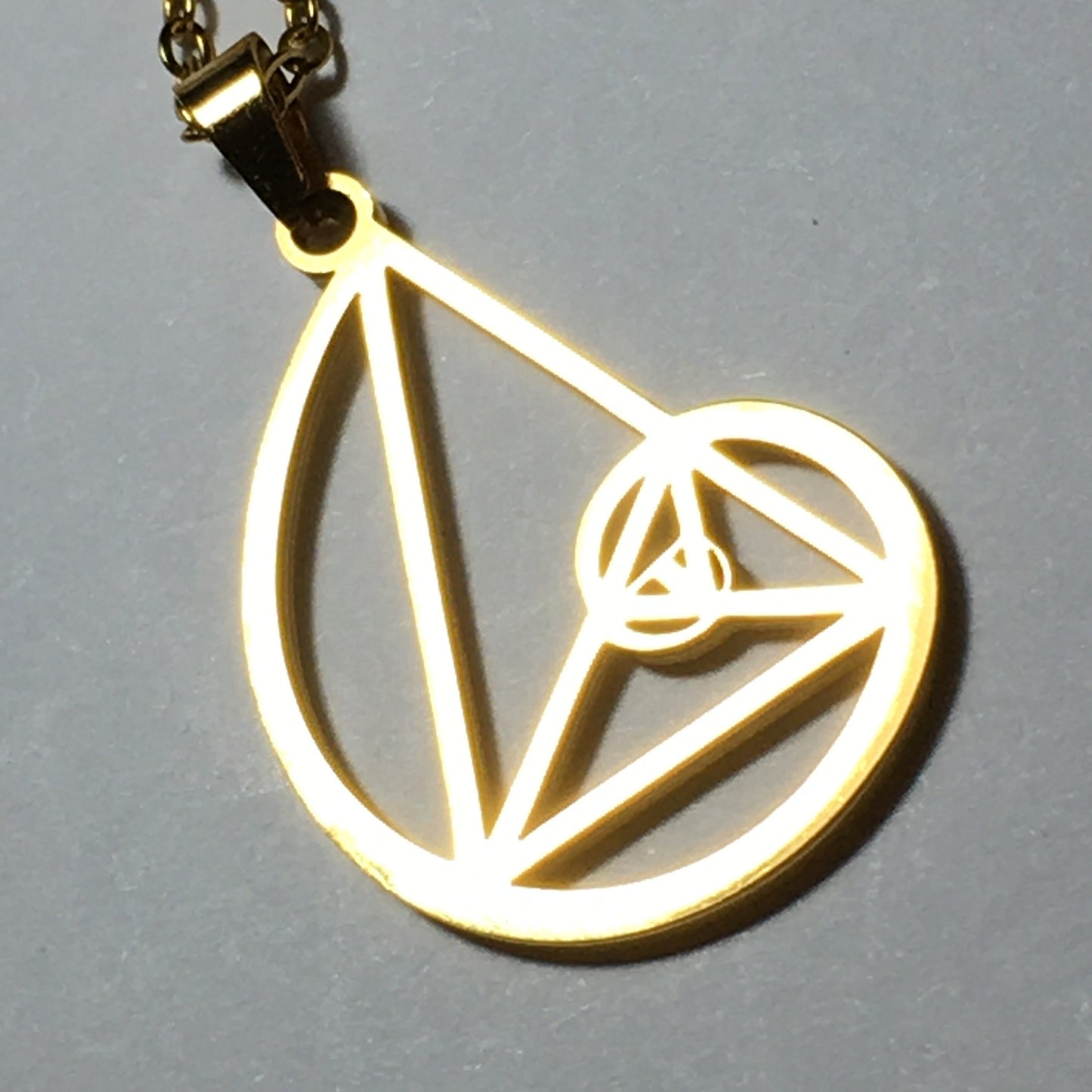 Golden Triangle - Phi Ratio - Fibonacci Spiral Pendant