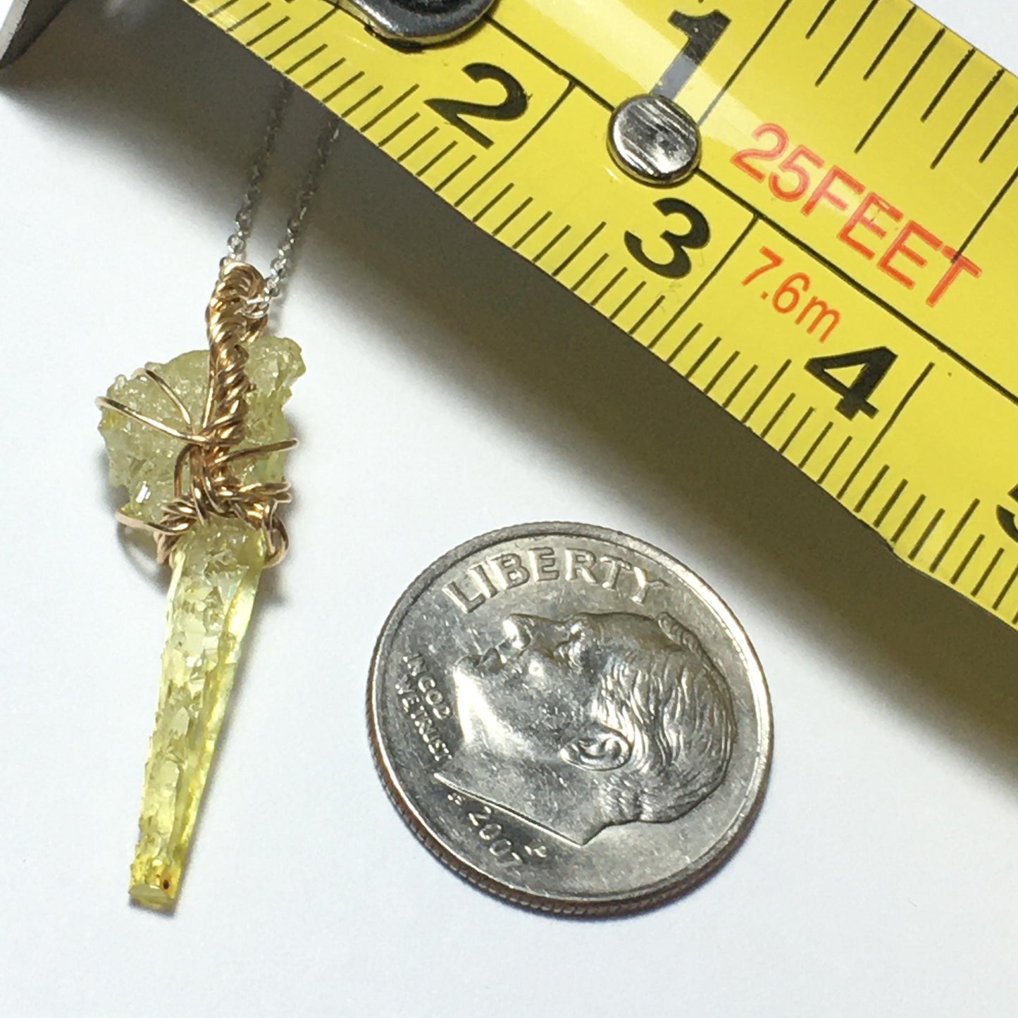 Authentic Zincite Crystal and Gold Pendant