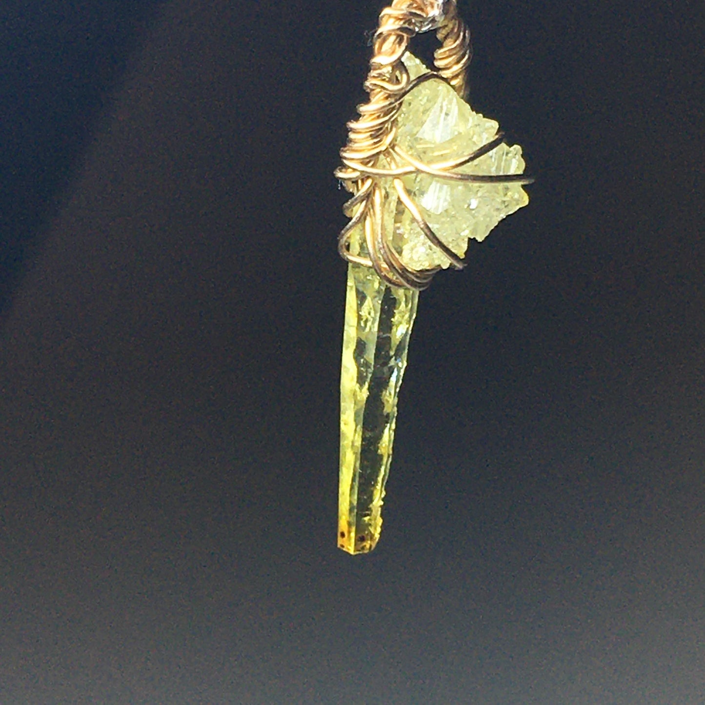 Authentic Zincite Crystal and Gold Pendant