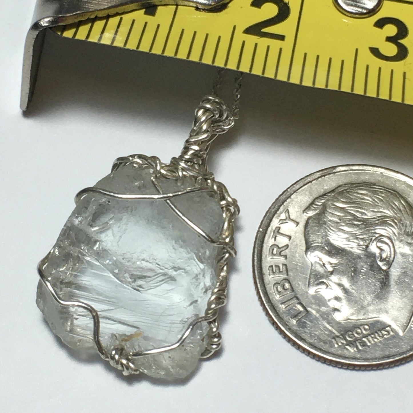 Aquamarine and Silver Pendant