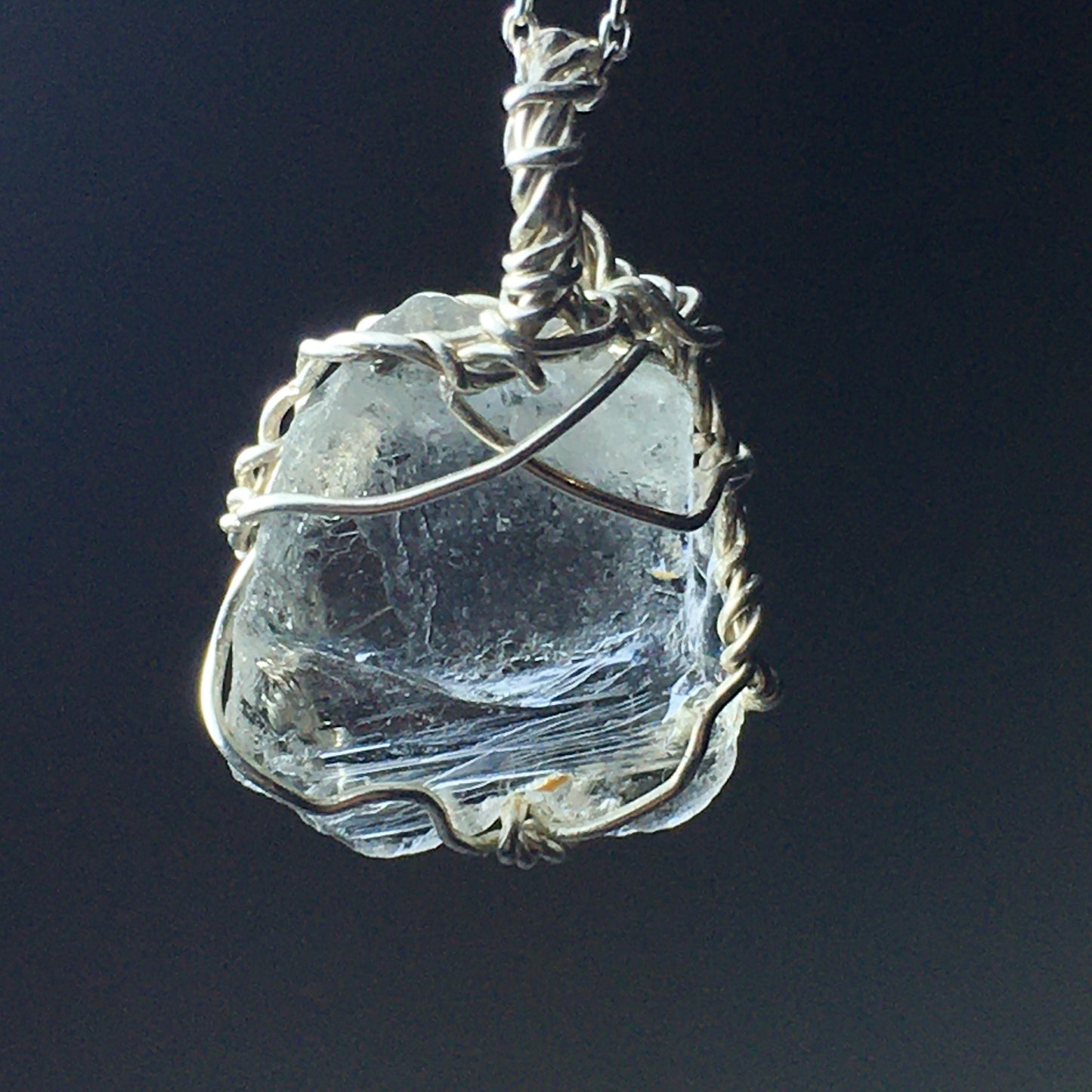 Aquamarine and Silver Pendant