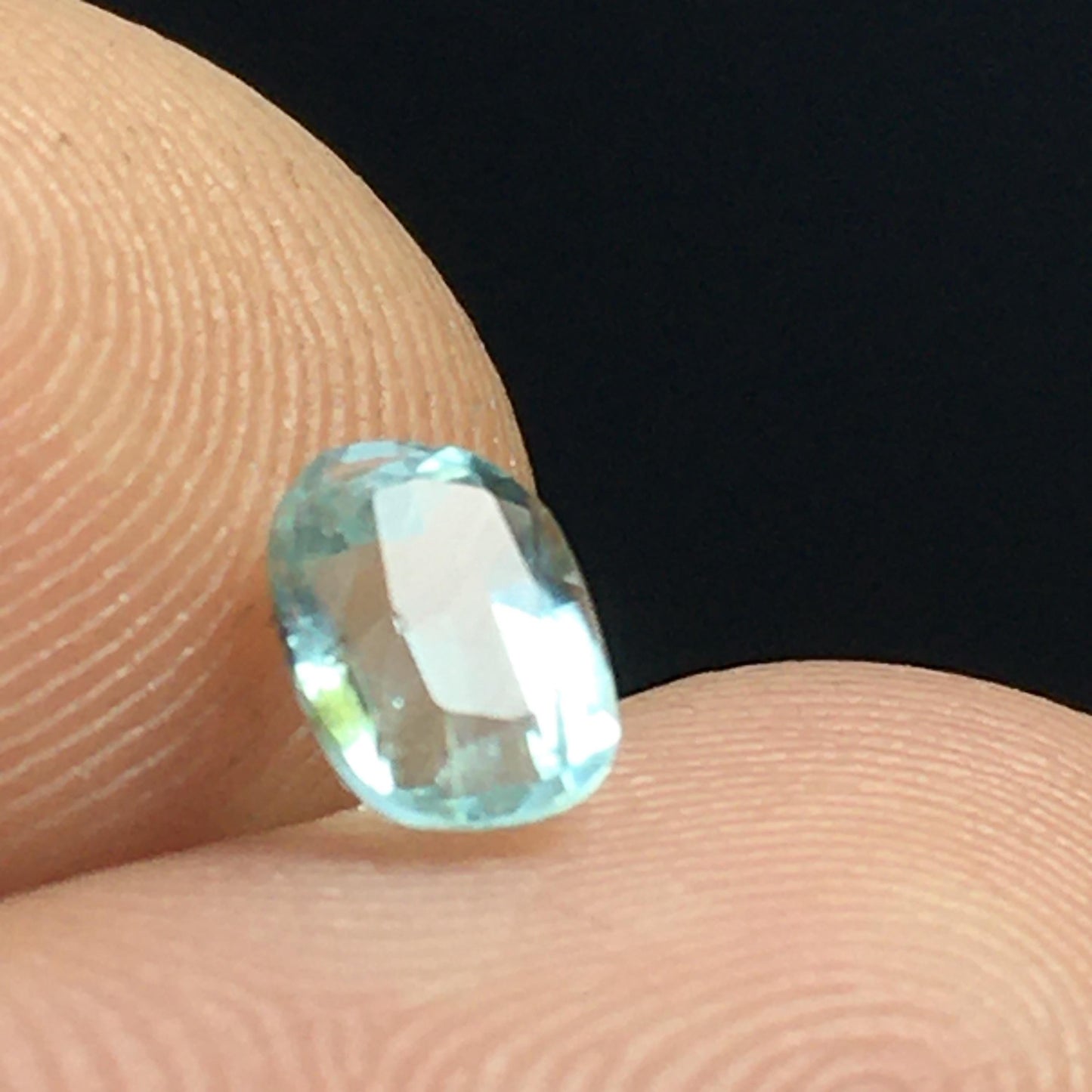 Clear Blue Tourmaline Faceted Gemstone .615 ct