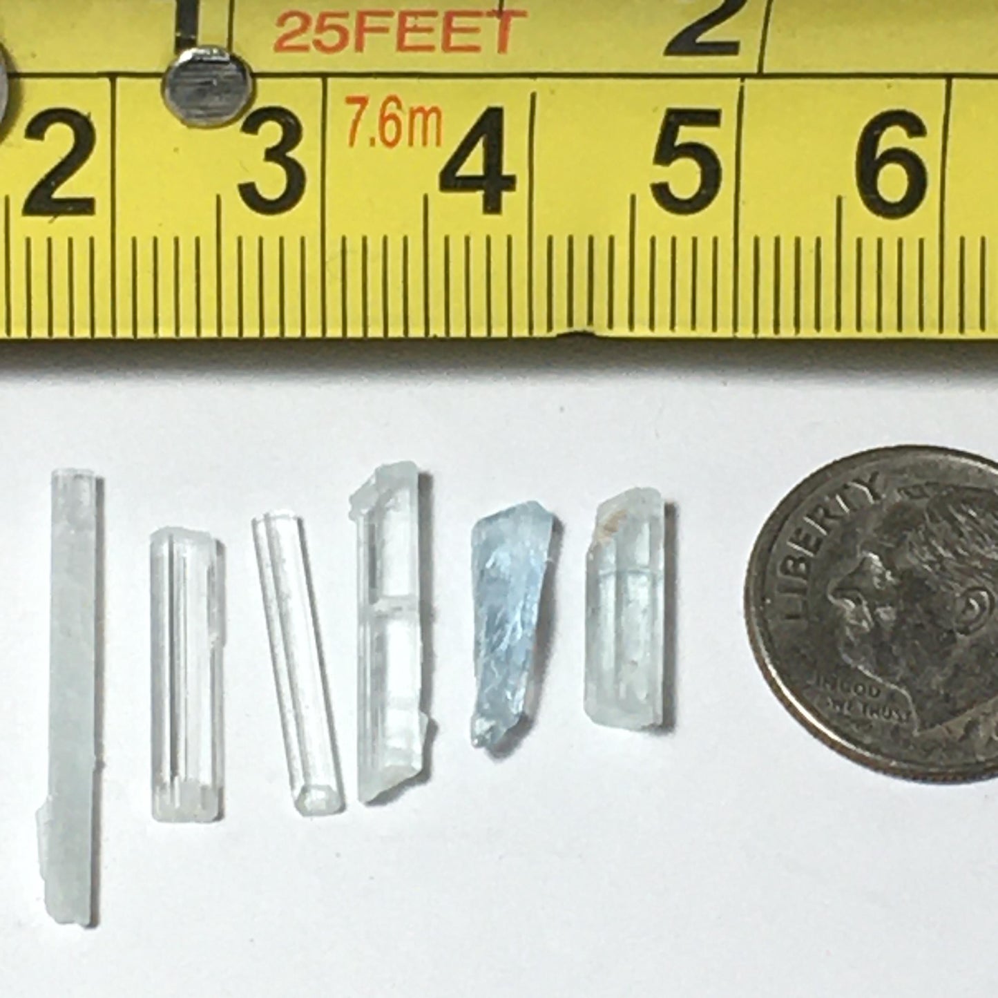 Gem A Quality Aquamarine gem natural terminated crystals (6.1 carat lot)