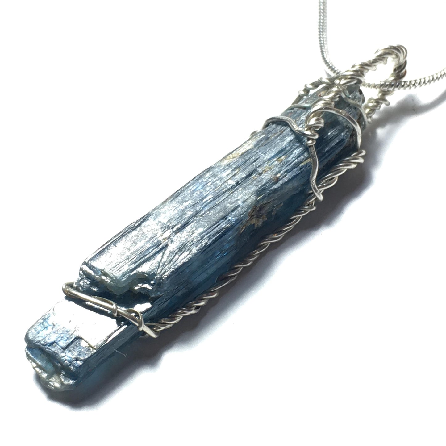 Kyanite and Silver Pendant