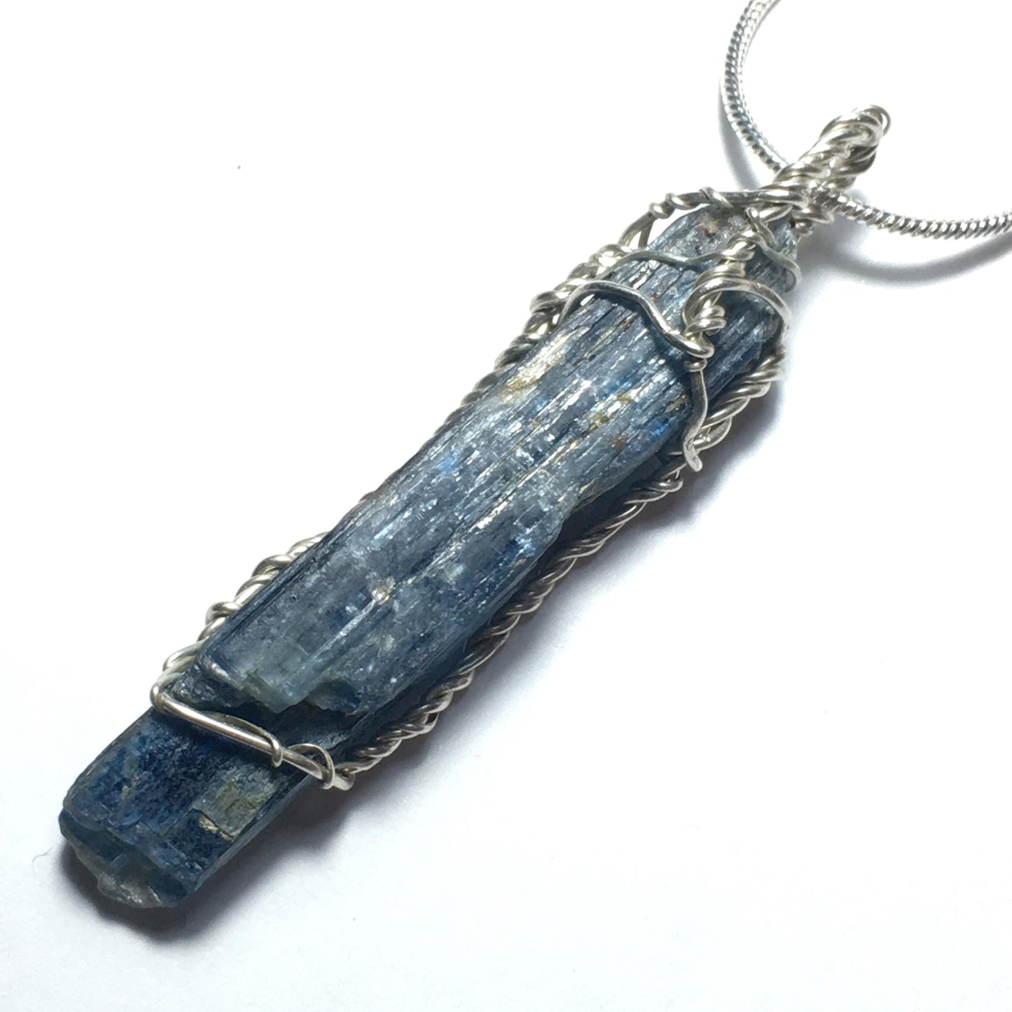 Kyanite and Silver Pendant