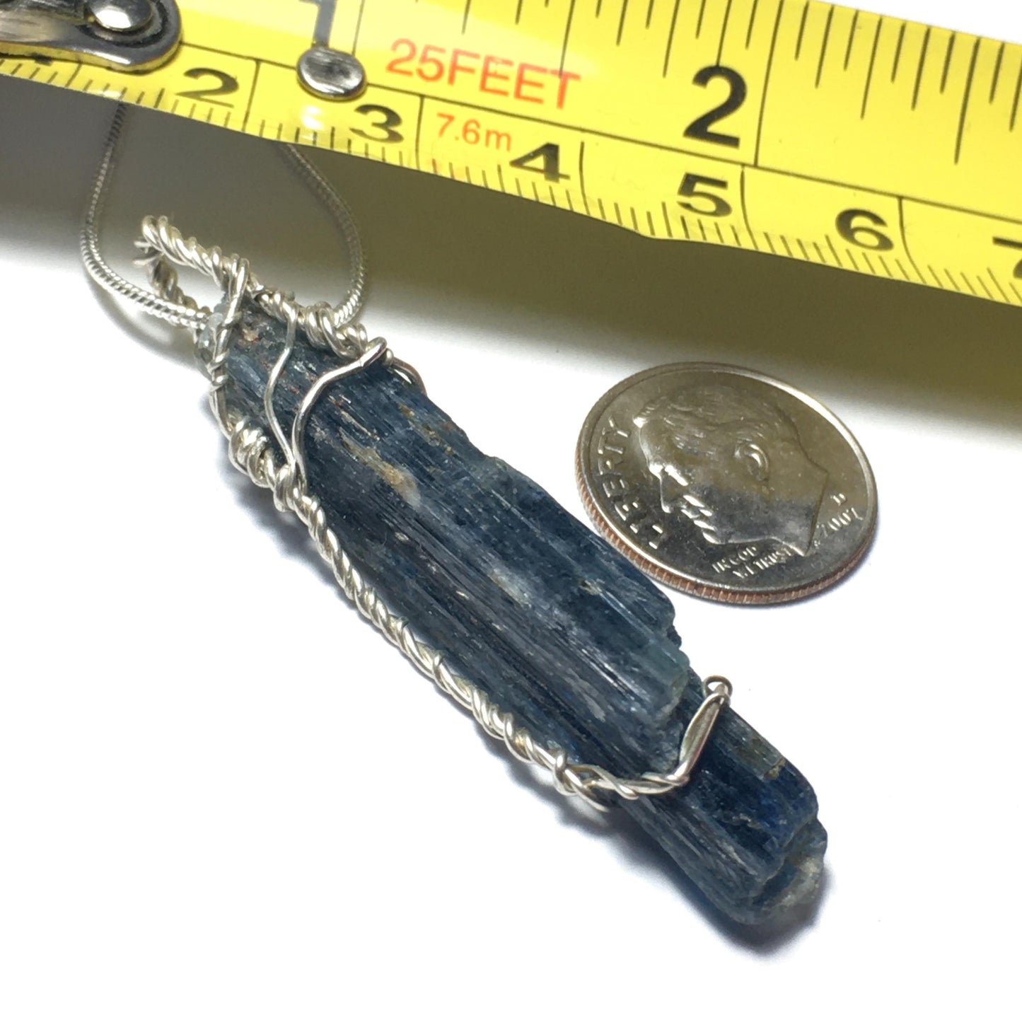 Kyanite and Silver Pendant