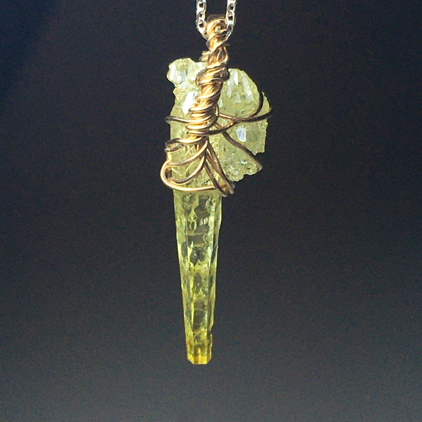 Authentic Zincite Crystal and Gold Pendant