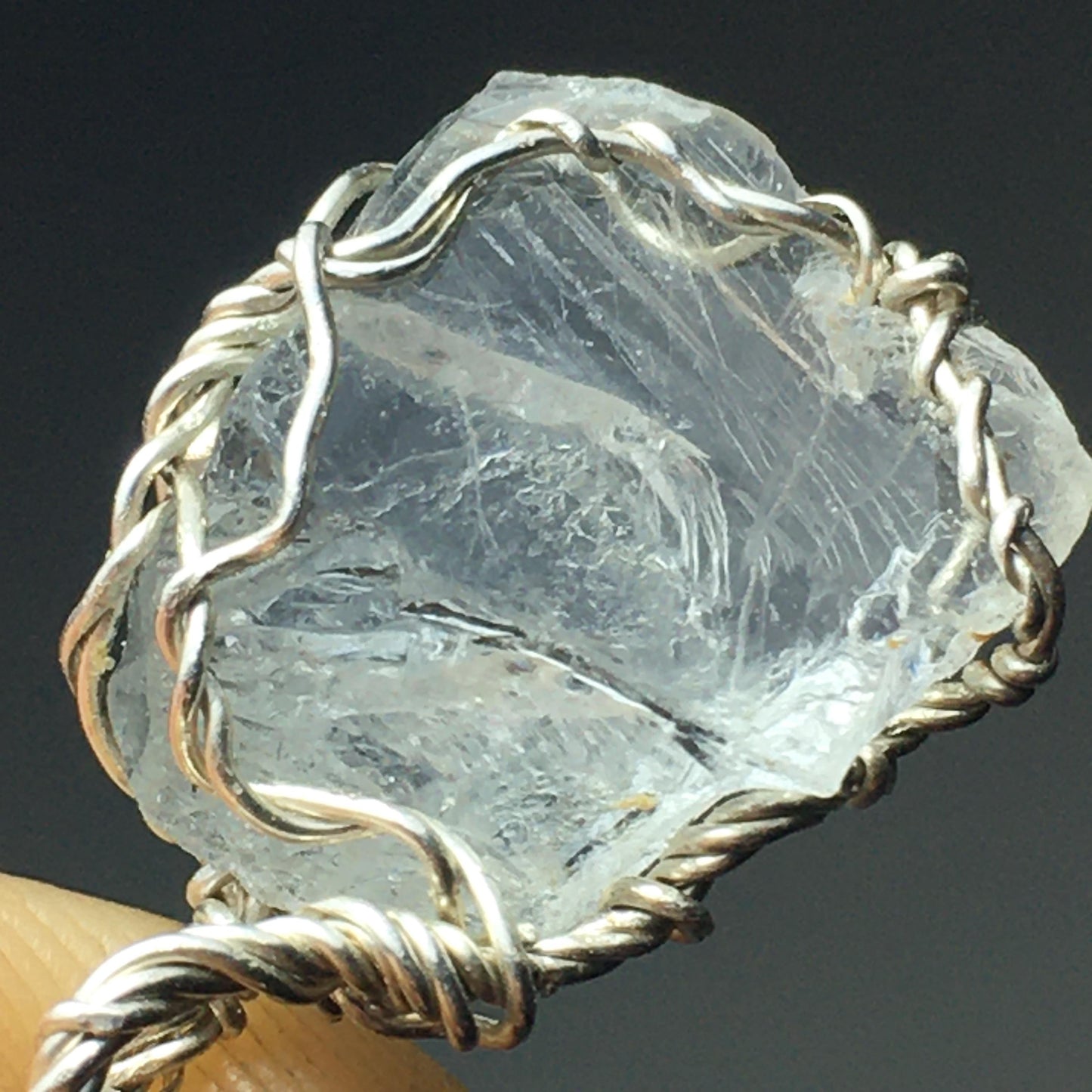 Aquamarine and Silver Pendant
