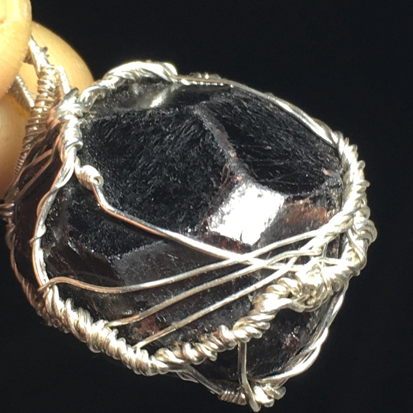 BIG Garnet and Sterling Silver Pendant