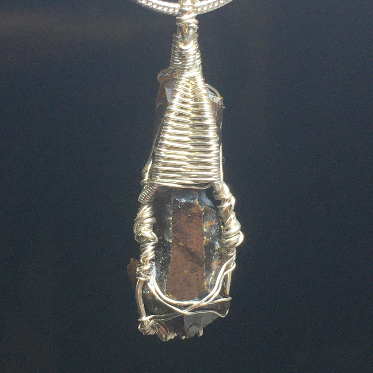 Amber Zincite 925 Sterling Silver Crystal Pendant