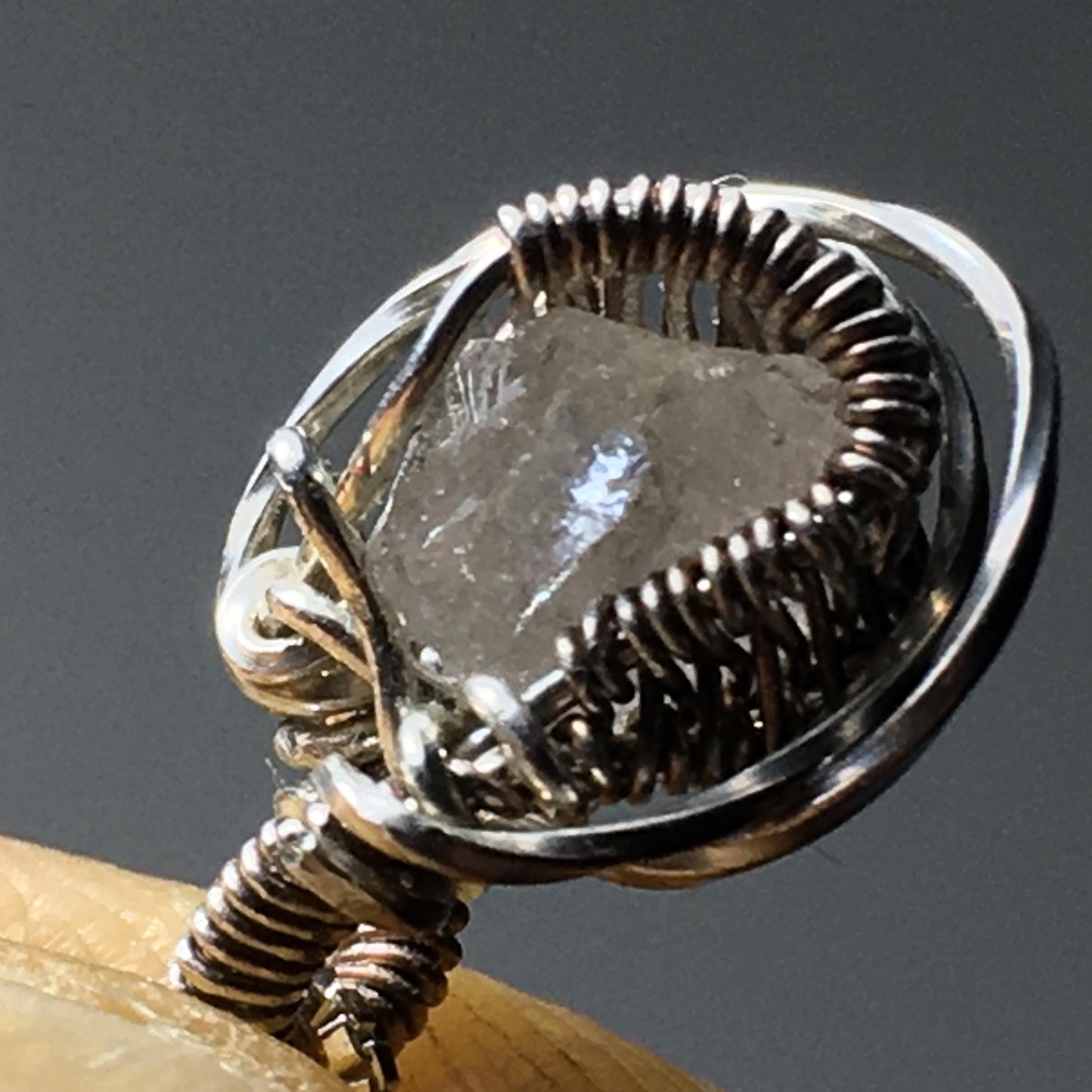 Phenacite Silver Wire-Wrap Pendant