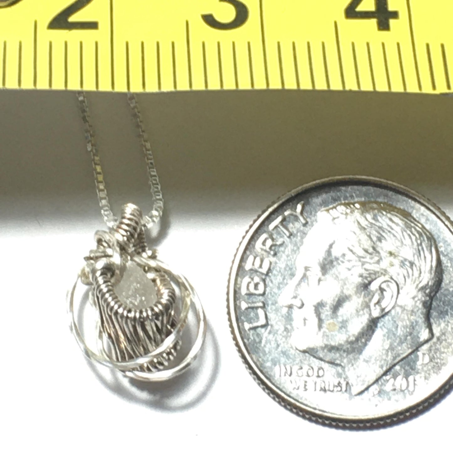 Phenacite Silver Wire-Wrap Pendant