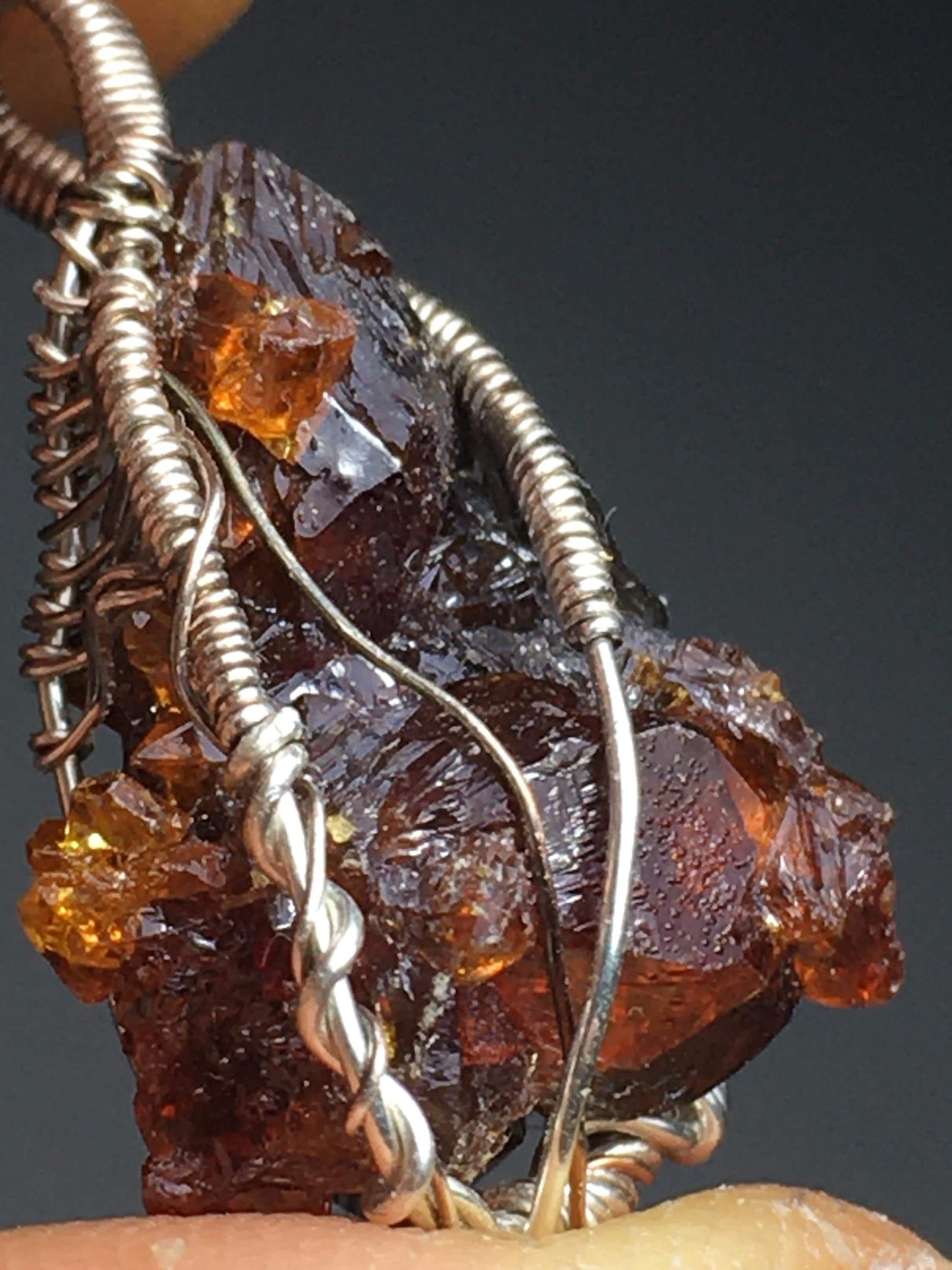 AAA+ Bright Red Gemmy Zincite Pendant on 925 Silver Wire