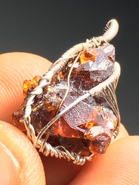 AAA+ Bright Red Gemmy Zincite Pendant on 925 Silver Wire