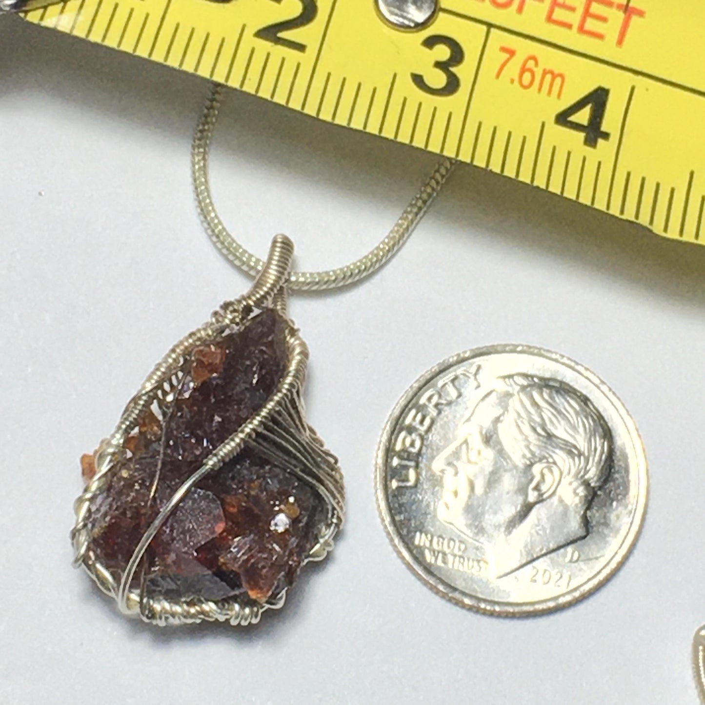 AAA+ Bright Red Gemmy Zincite Pendant on 925 Silver Wire