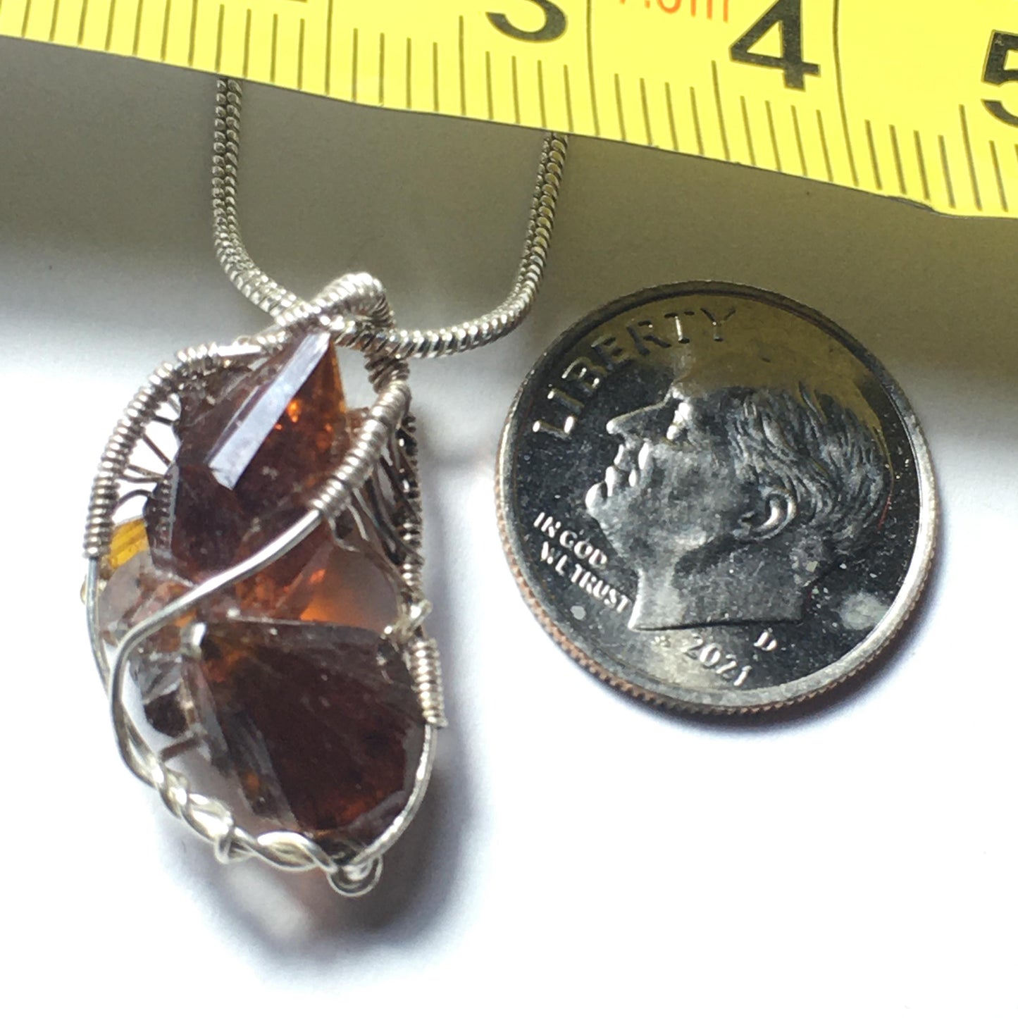 AAA+ Bright Red Gemmy Zincite and Silver Pendant
