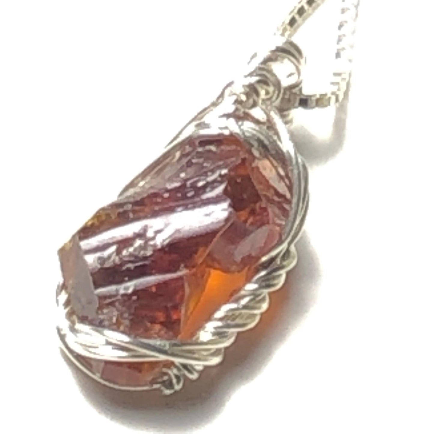 AAA+ GEM Red ZINCITE and Silver Pendant