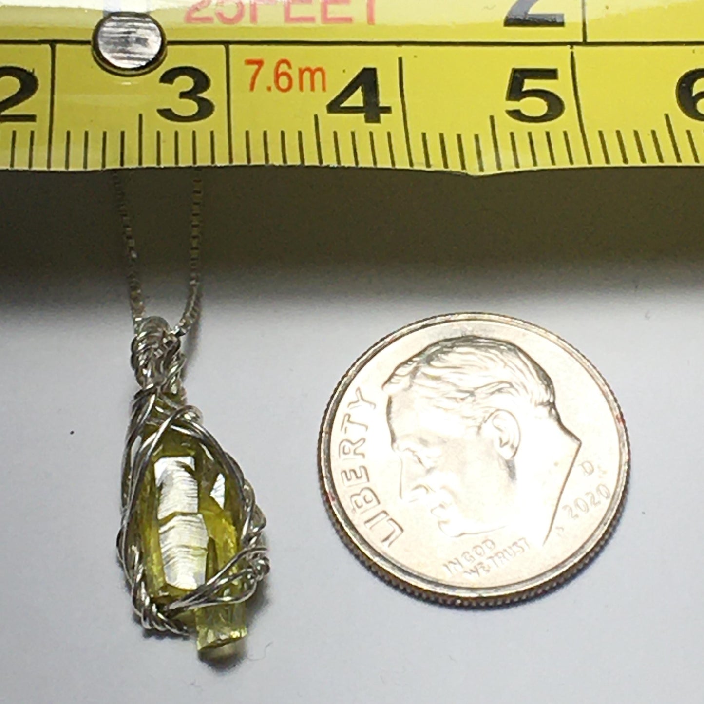 Yellow Zincite Pendant 925 Sterling Silver Crystal