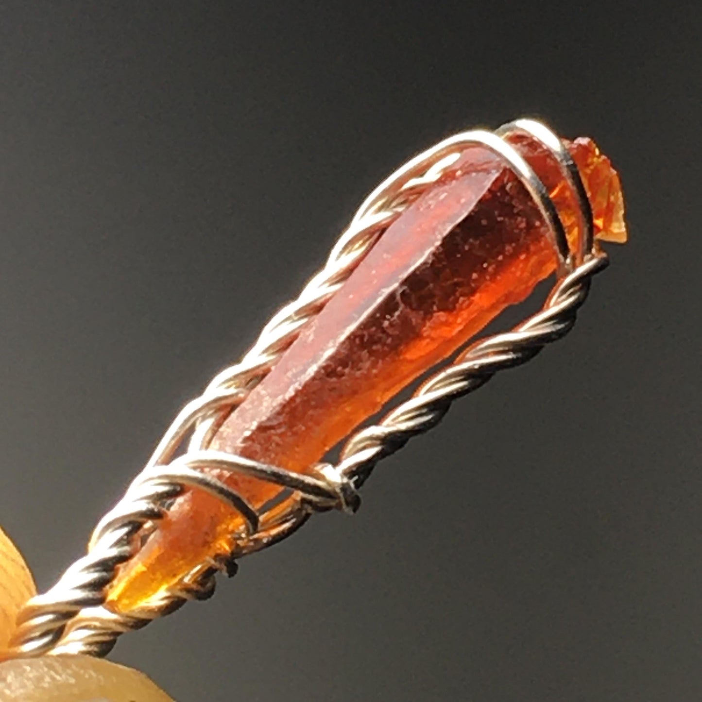 Red Zincite Pendant 925 Sterling Silver Crystal