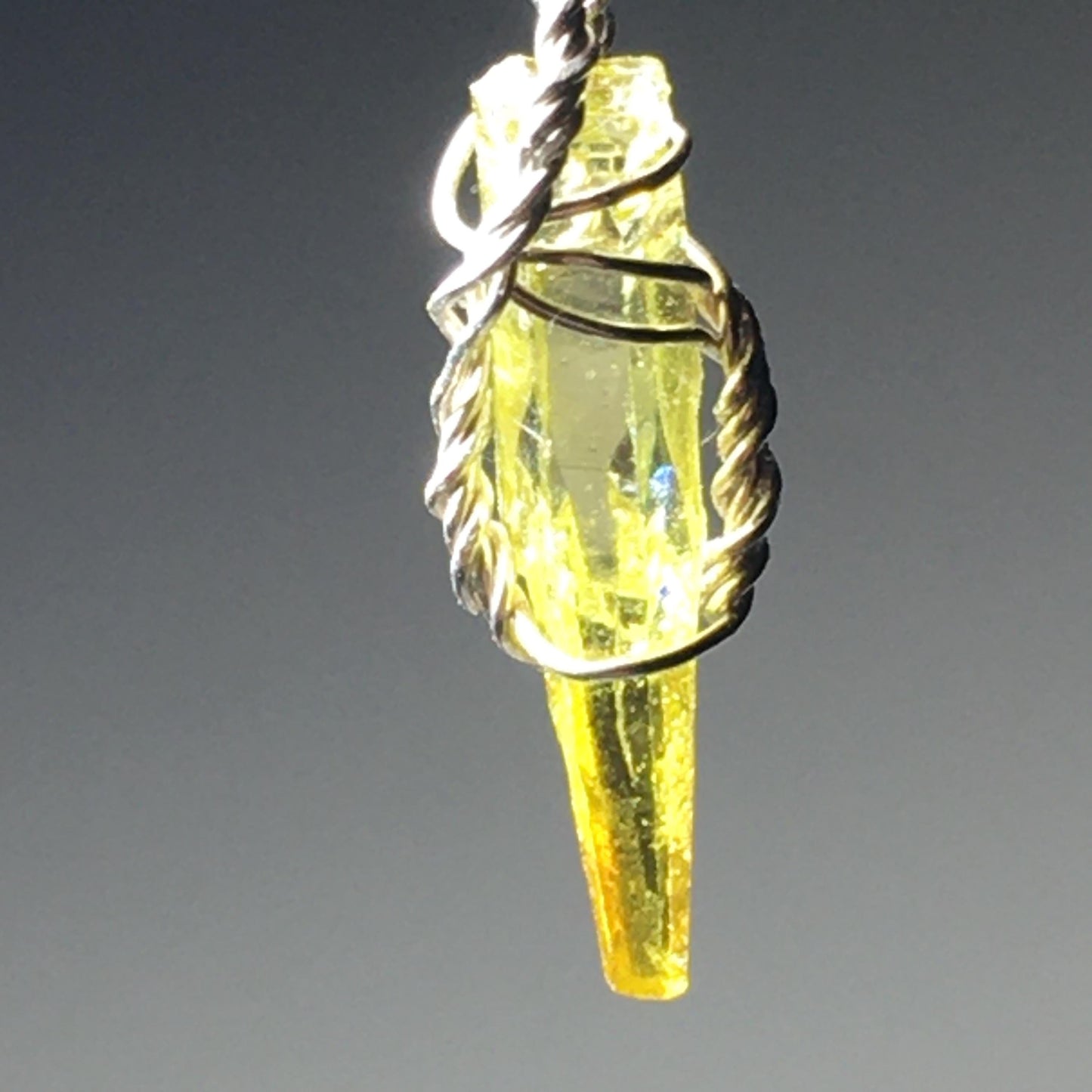 Yellow Zincite Pendant and Silver Pendant