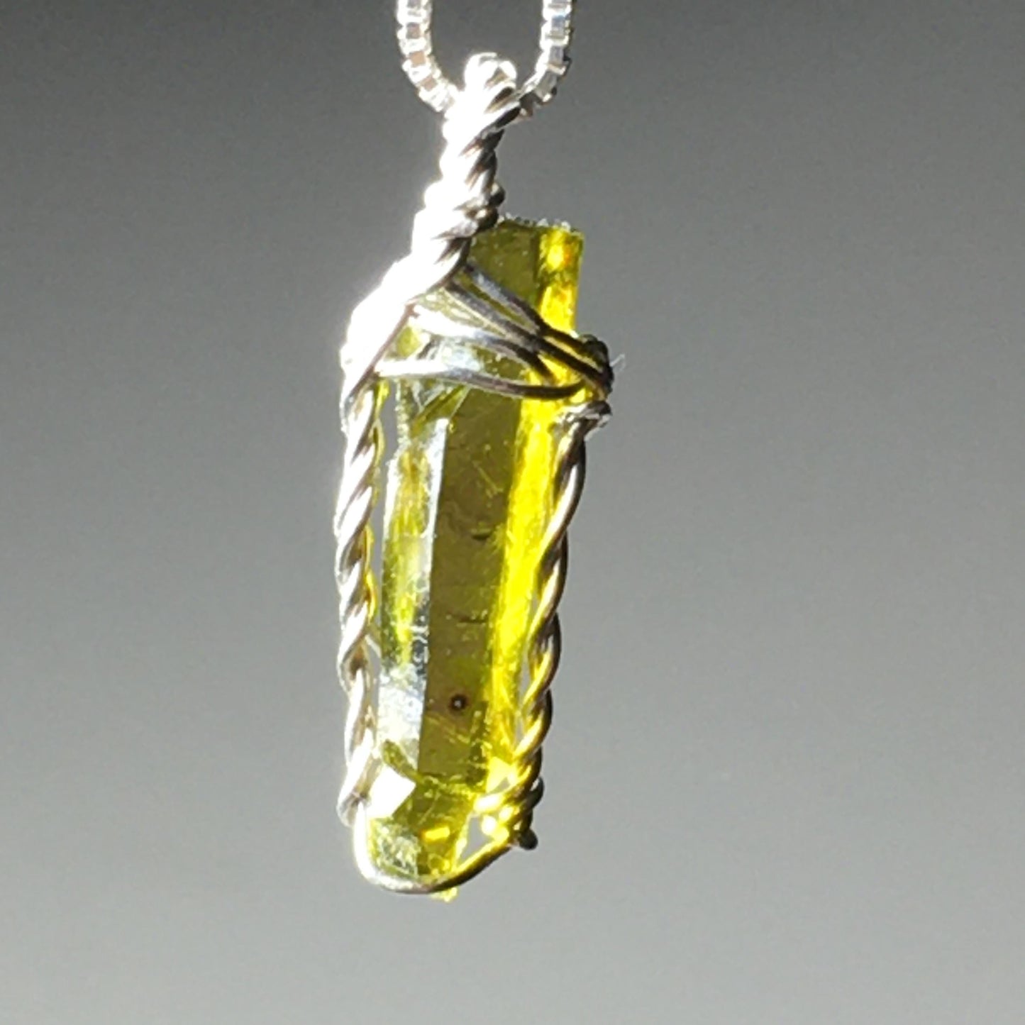 Green Zincite Pendant on 925 Sterling Silver