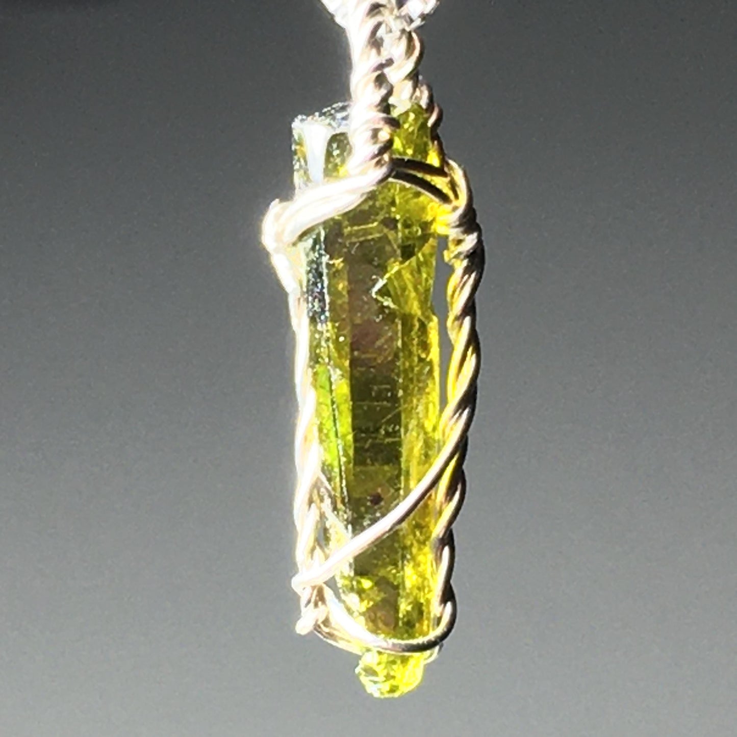 Green Zincite Pendant on 925 Sterling Silver